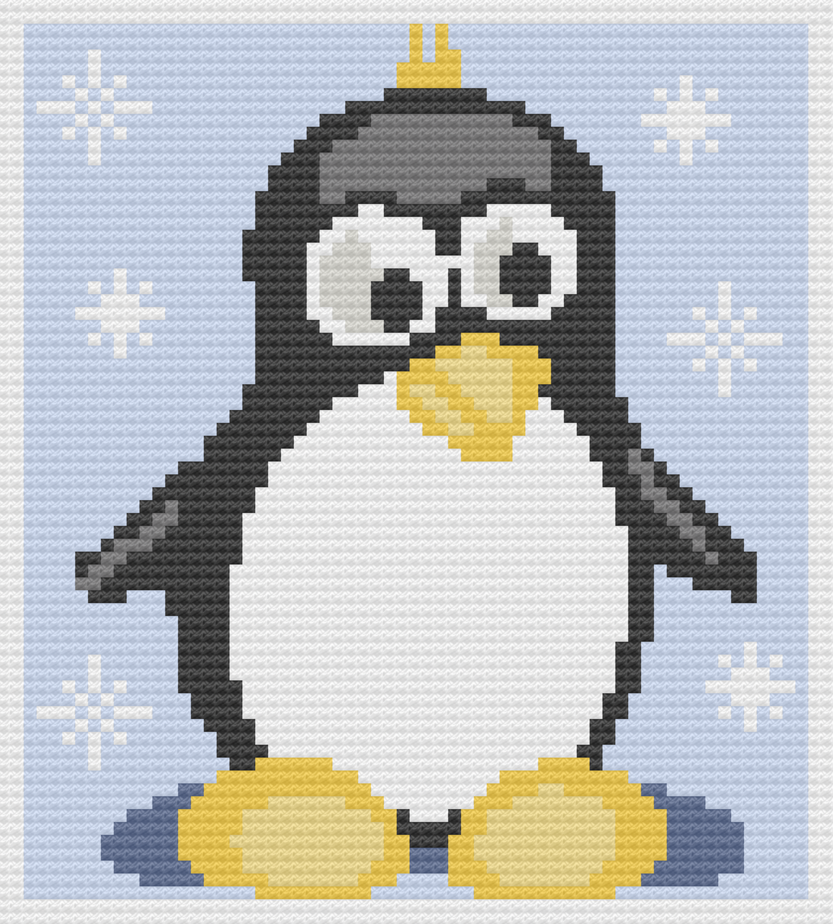 Penguin Kids Afghan, C2C Crochet Pattern