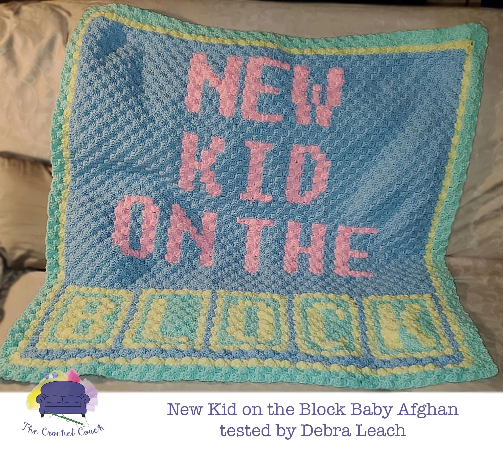New Kid on the Block Baby Afghan, C2C Crochet Pattern