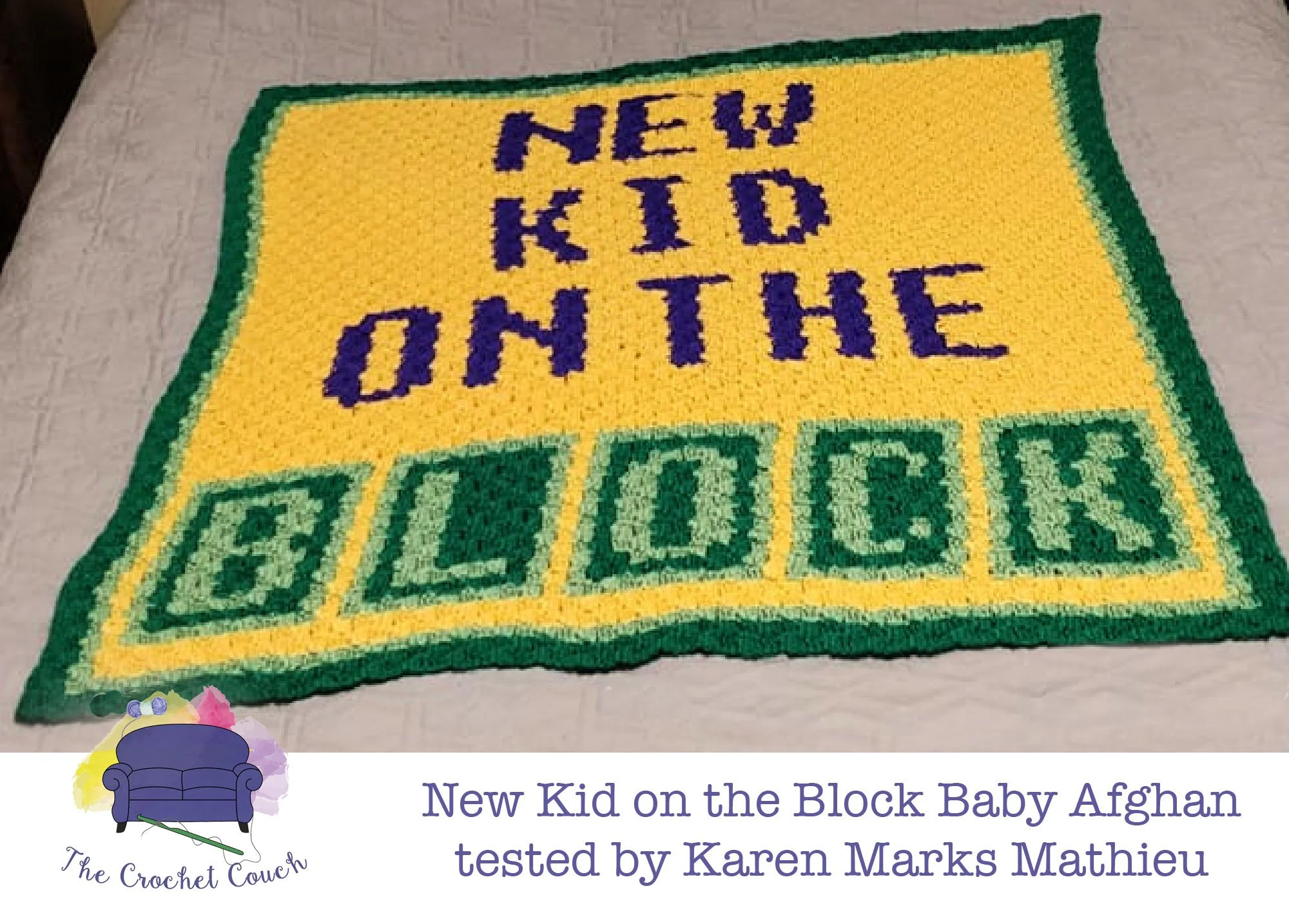 New Kid on the Block Baby Afghan, C2C Crochet Pattern