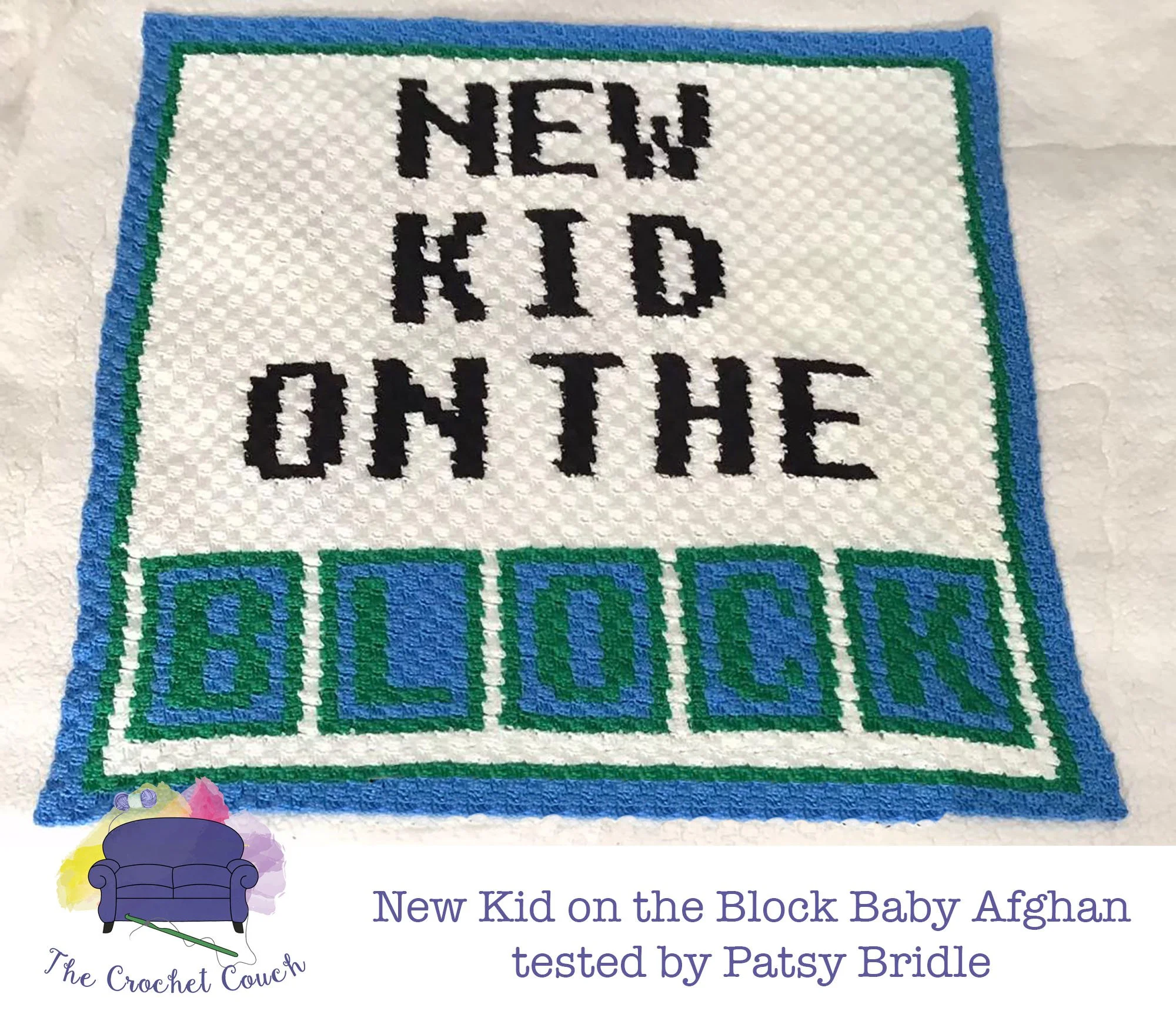 New Kid on the Block Baby Afghan, C2C Crochet Pattern