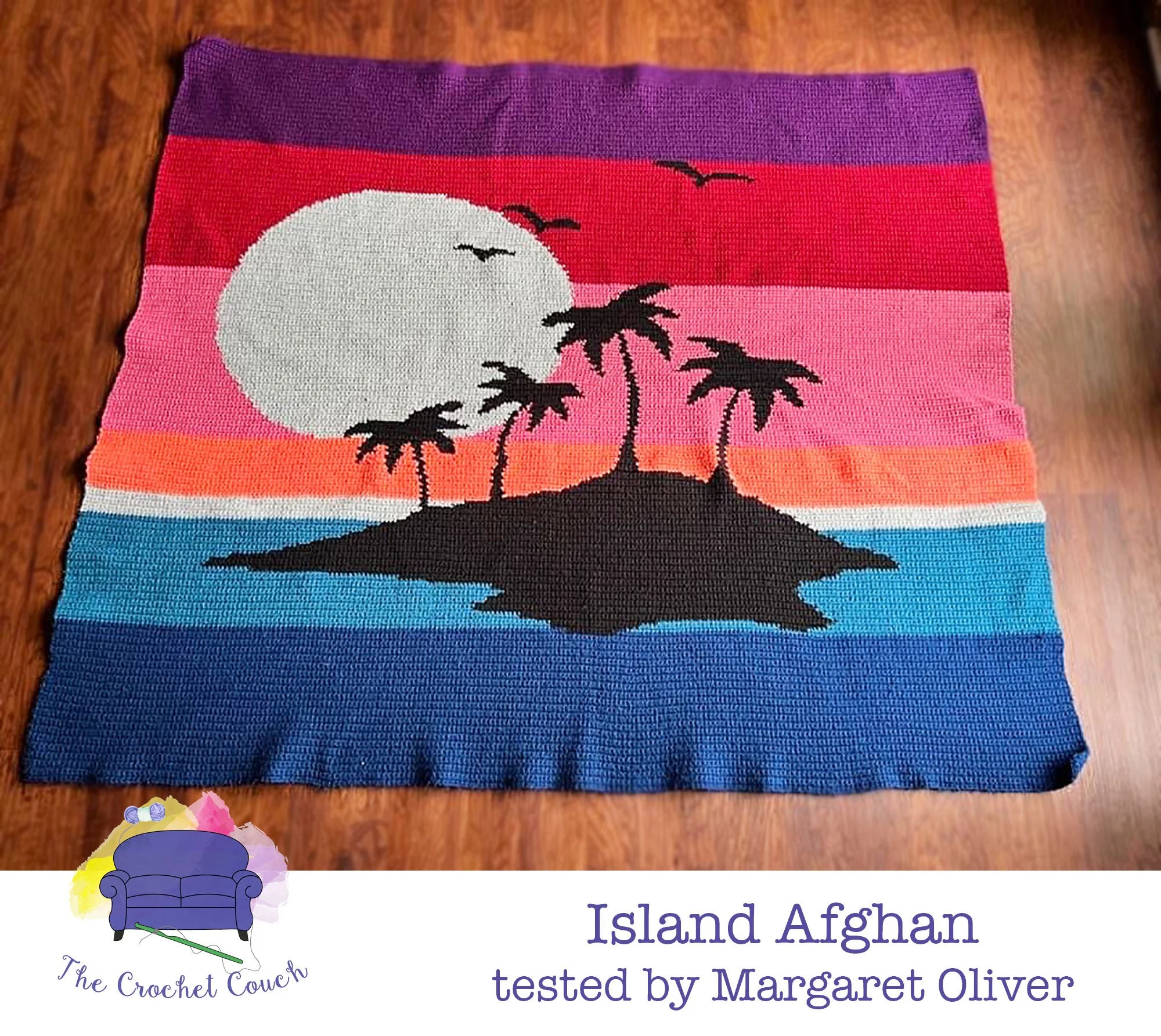 Island Afghan, SC or TSS Crochet Pattern