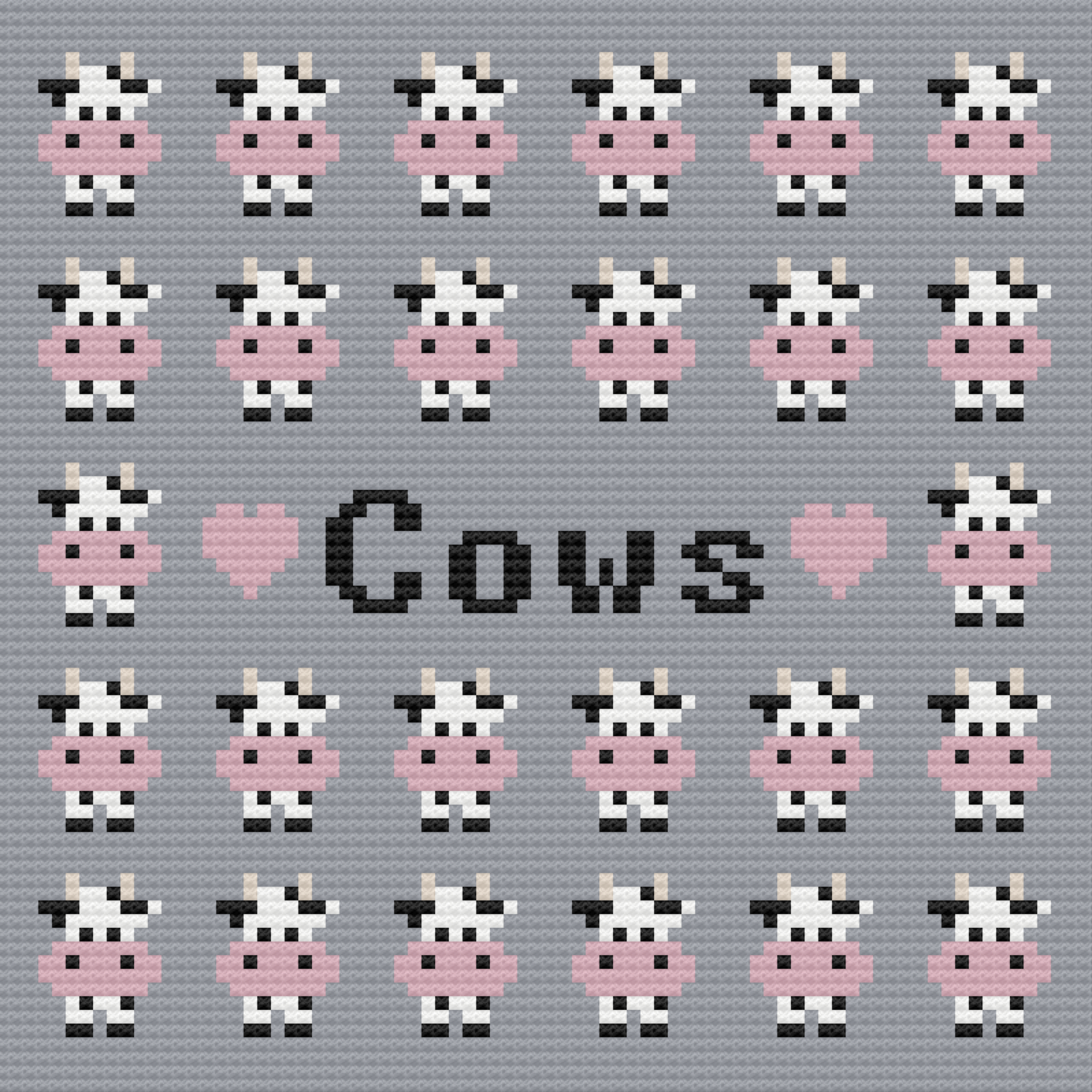 Cows Afghan, C2C Crochet Pattern