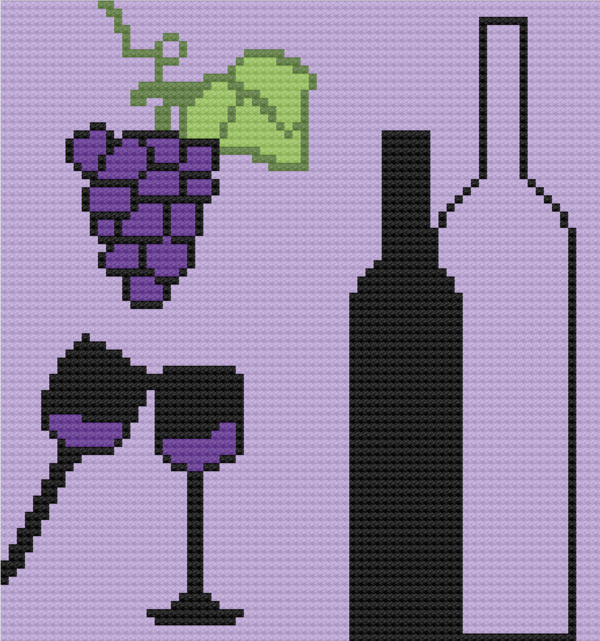 Wine Afghan, C2C Crochet Pattern