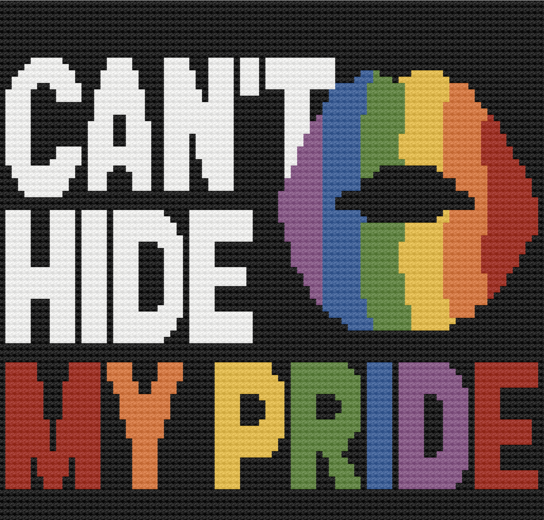 Can't Hide My Pride Afghan, C2C Crochet Pattern