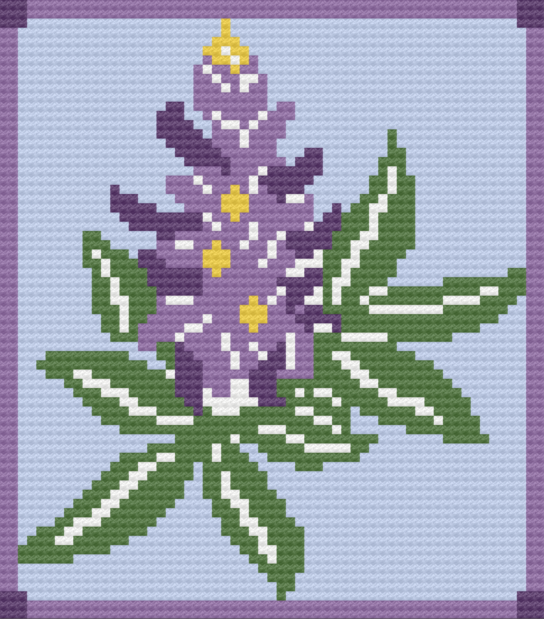 Bluebonnet Small Afghan, C2C Crochet Pattern