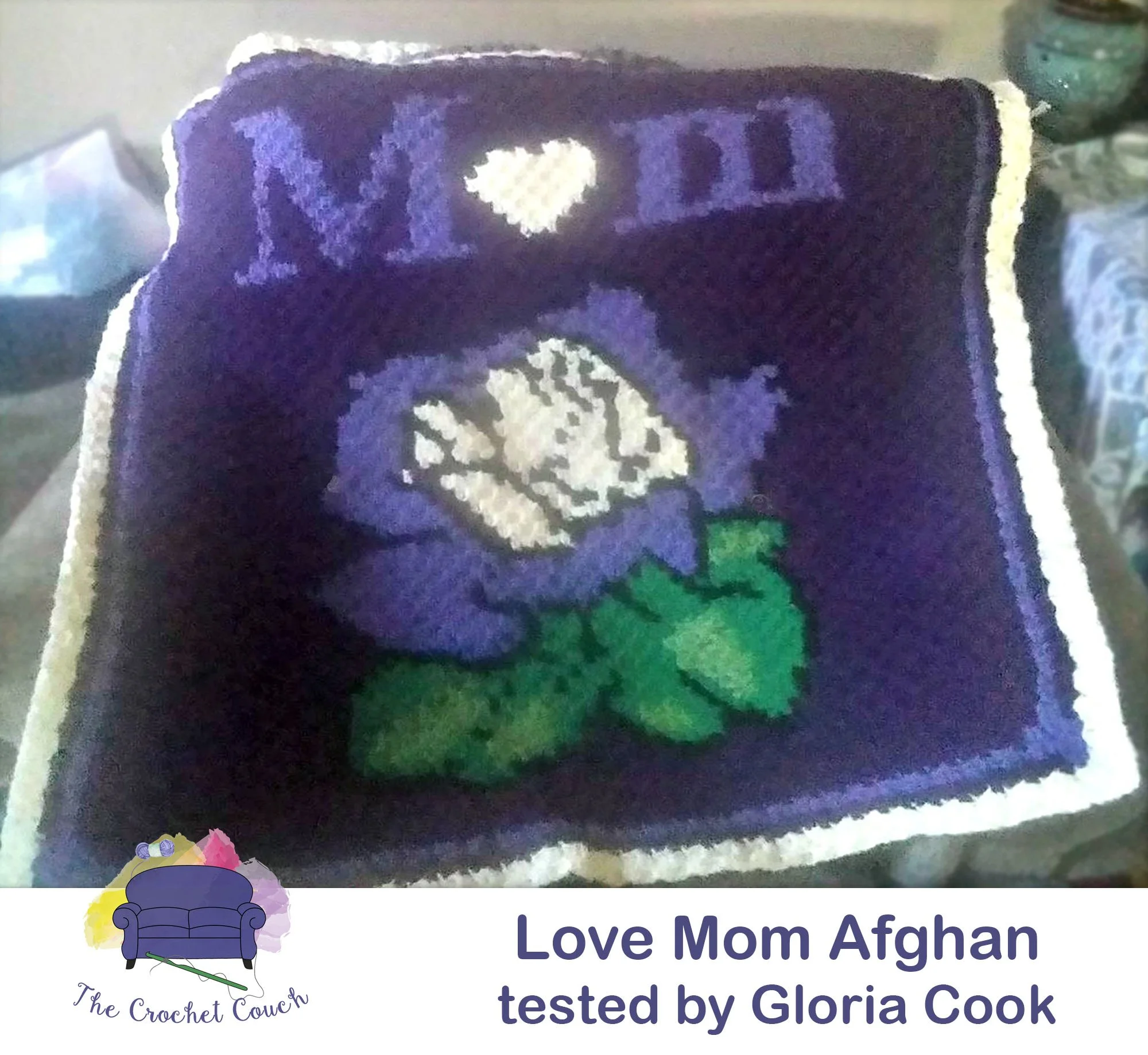 Love Mom #1 Afghan, C2C Crochet Pattern