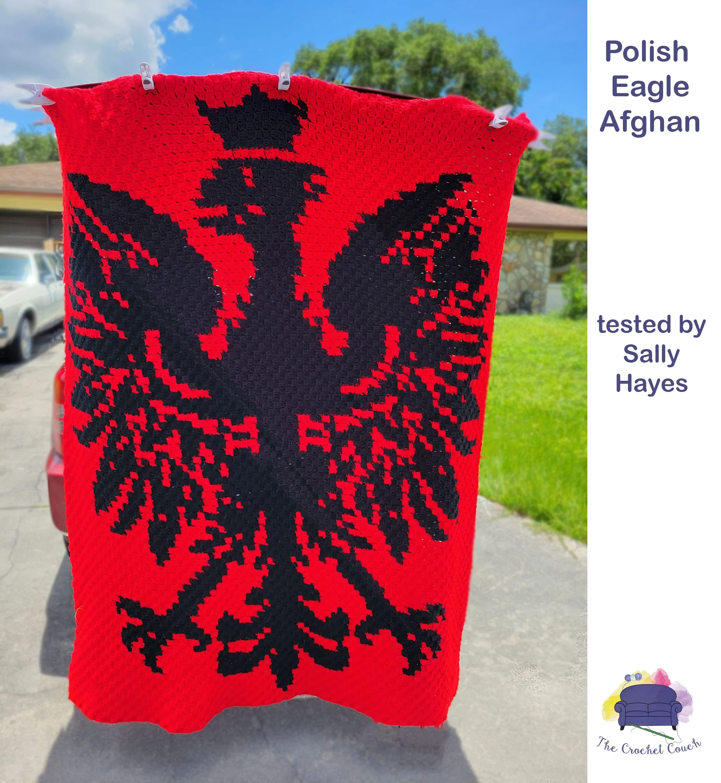 Polish Eagle Afghan, C2C Crochet Pattern