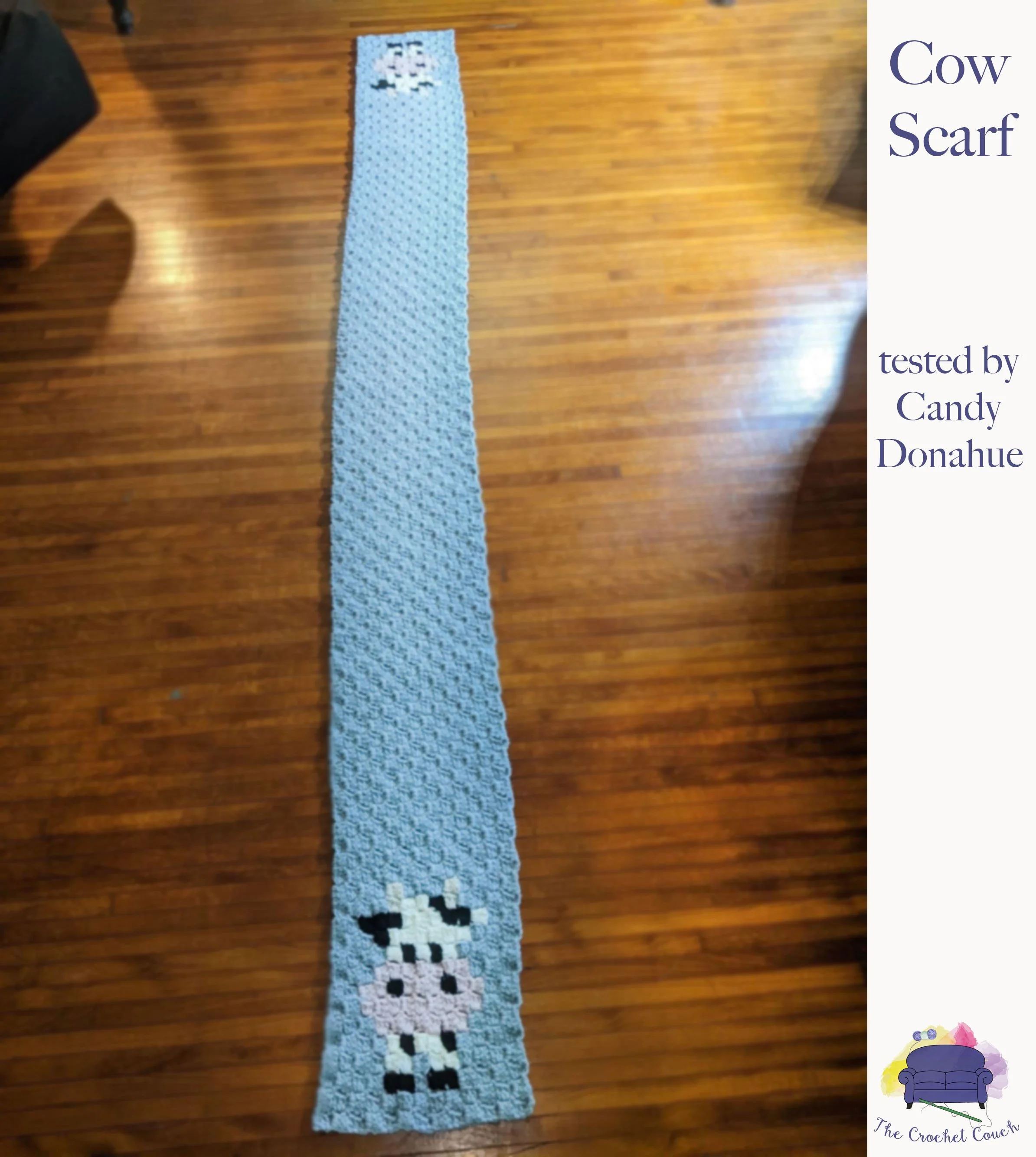 Cow Scarf, C2C Crochet Pattern