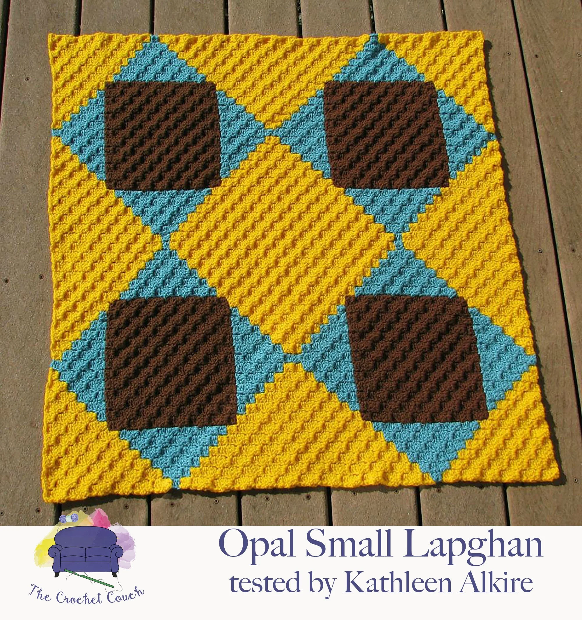 Opal Lapghan, C2C Crochet Pattern