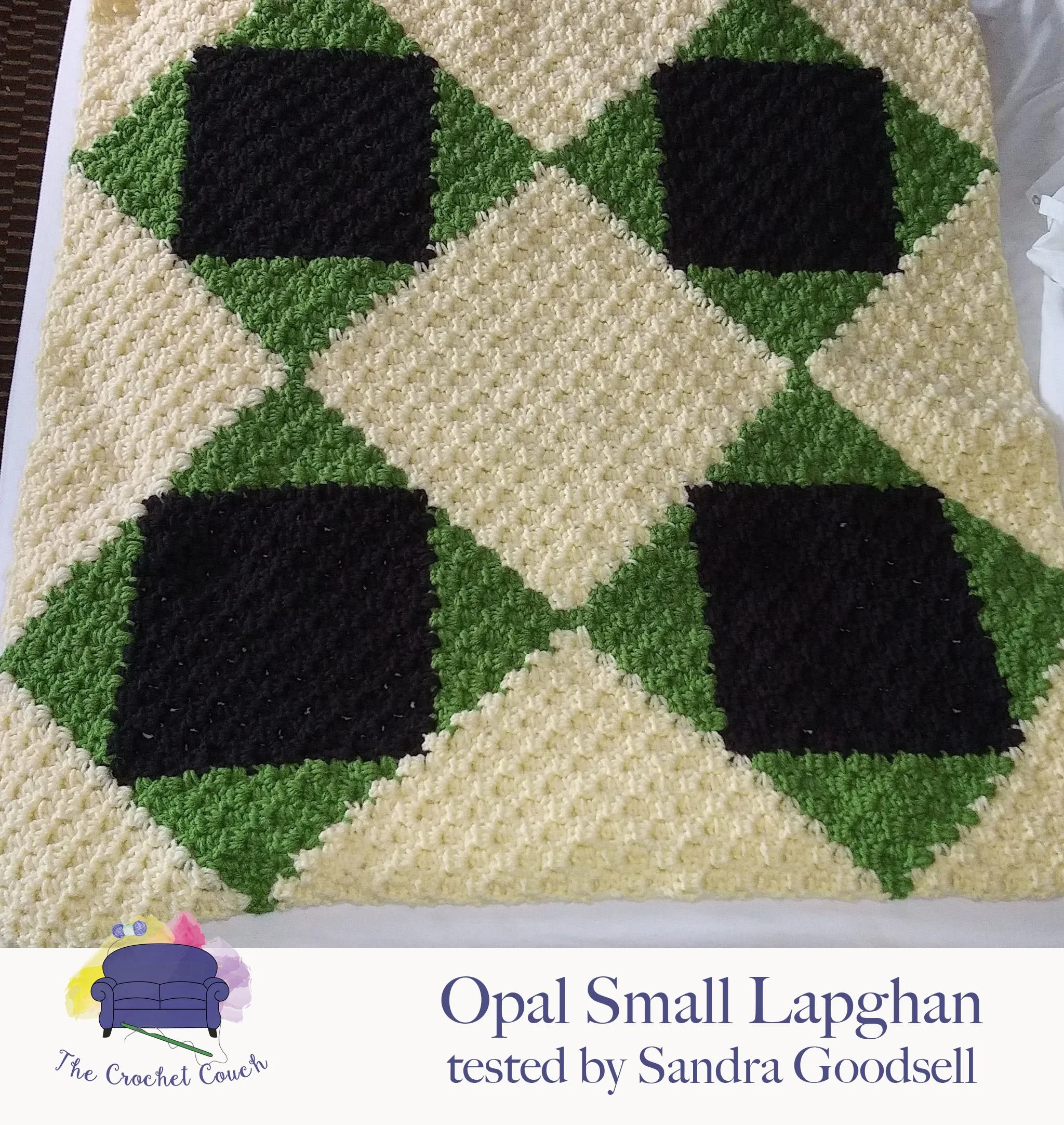 Opal Lapghan, C2C Crochet Pattern