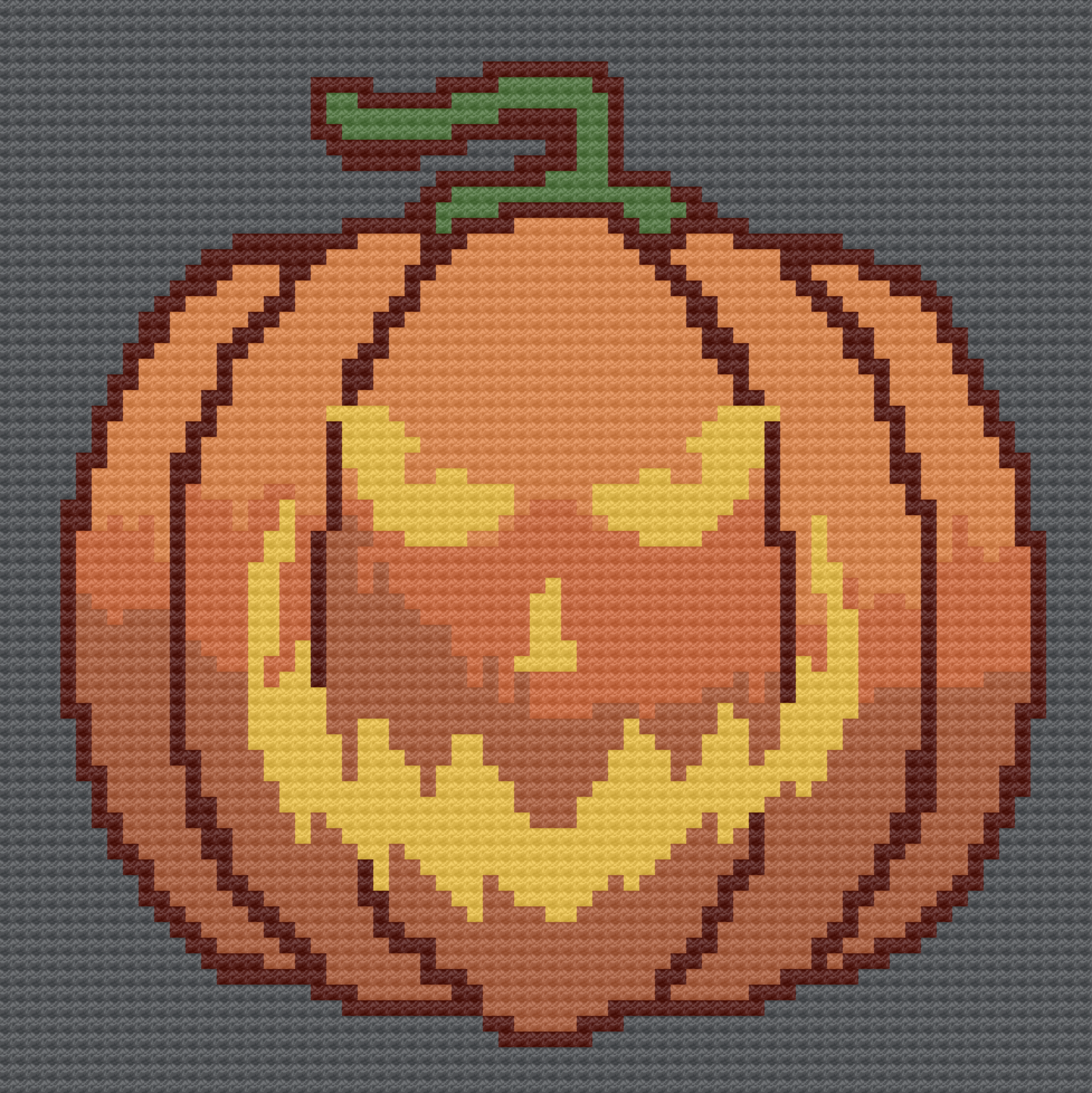 Jack O Lantern Afghan, C2C Crochet Pattern