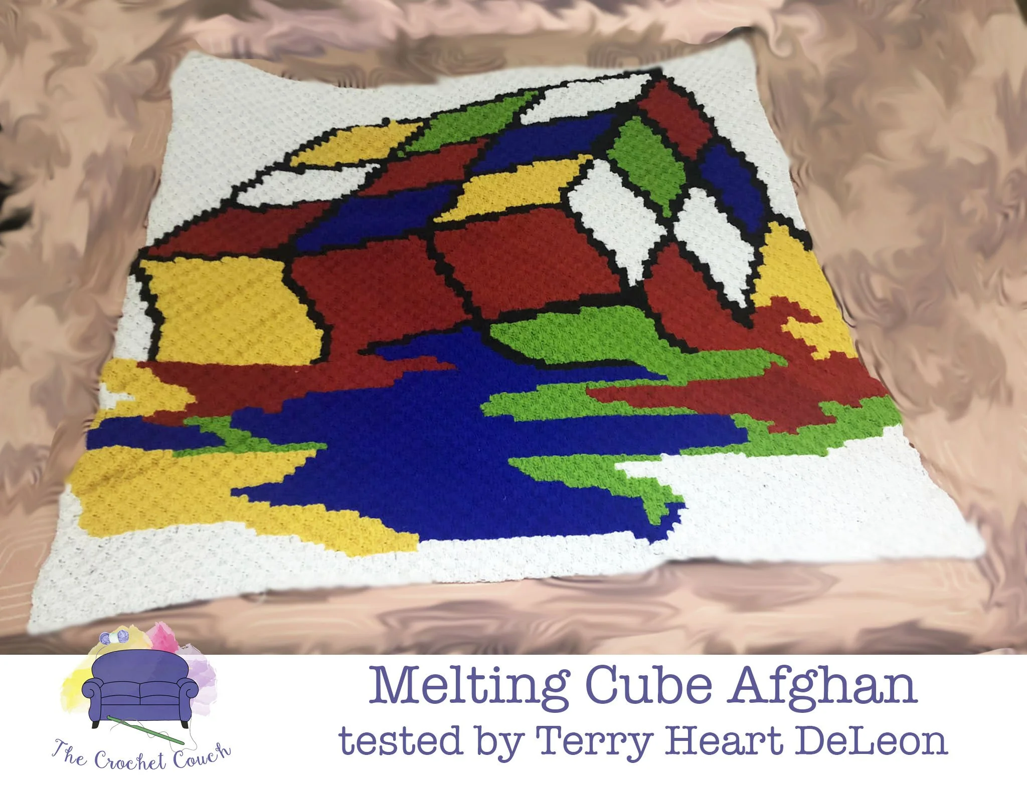 Melting Cube Afghan, C2C Crochet Pattern