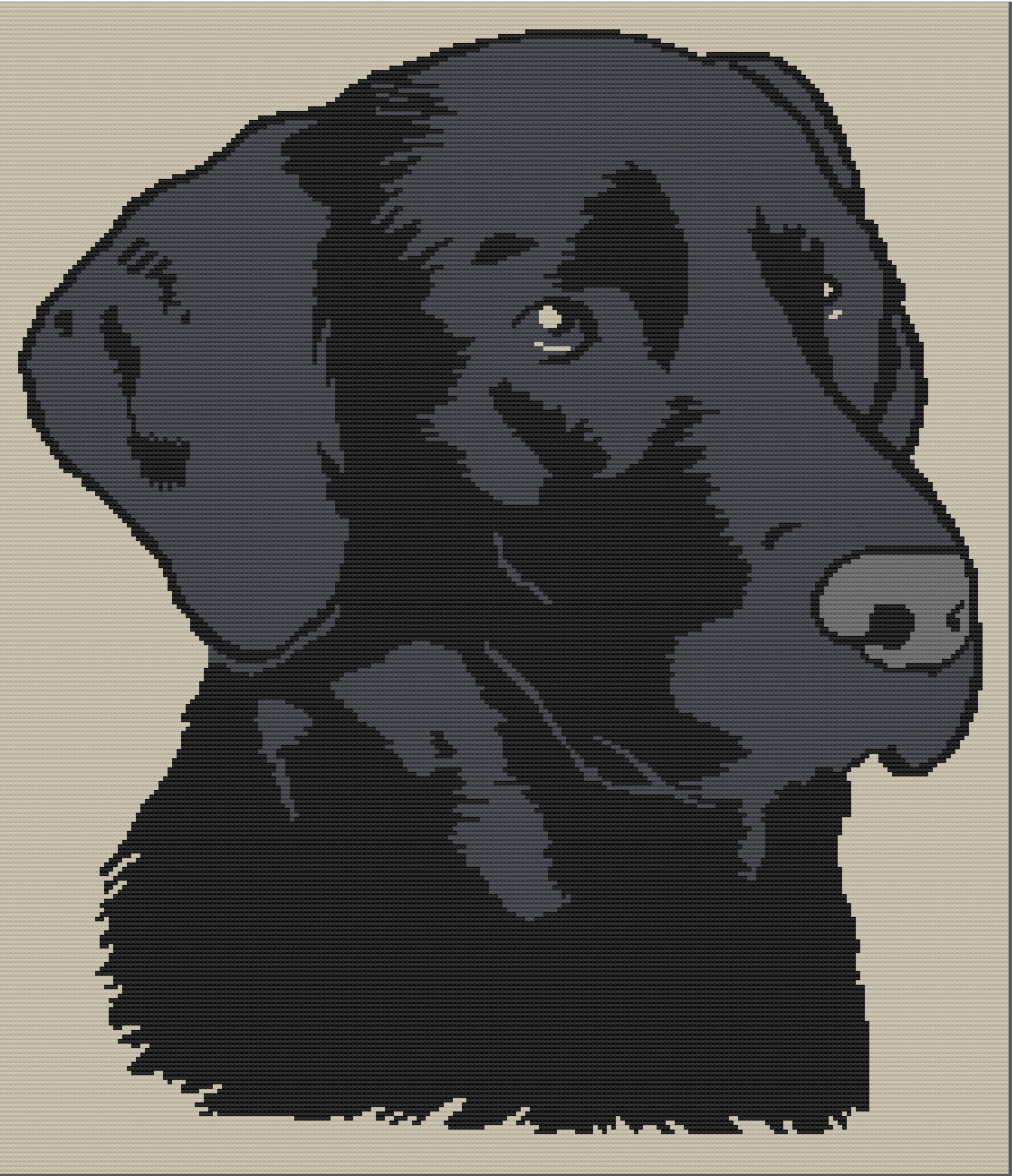 Black Lab Afghan, SC or TSS Crochet Pattern
