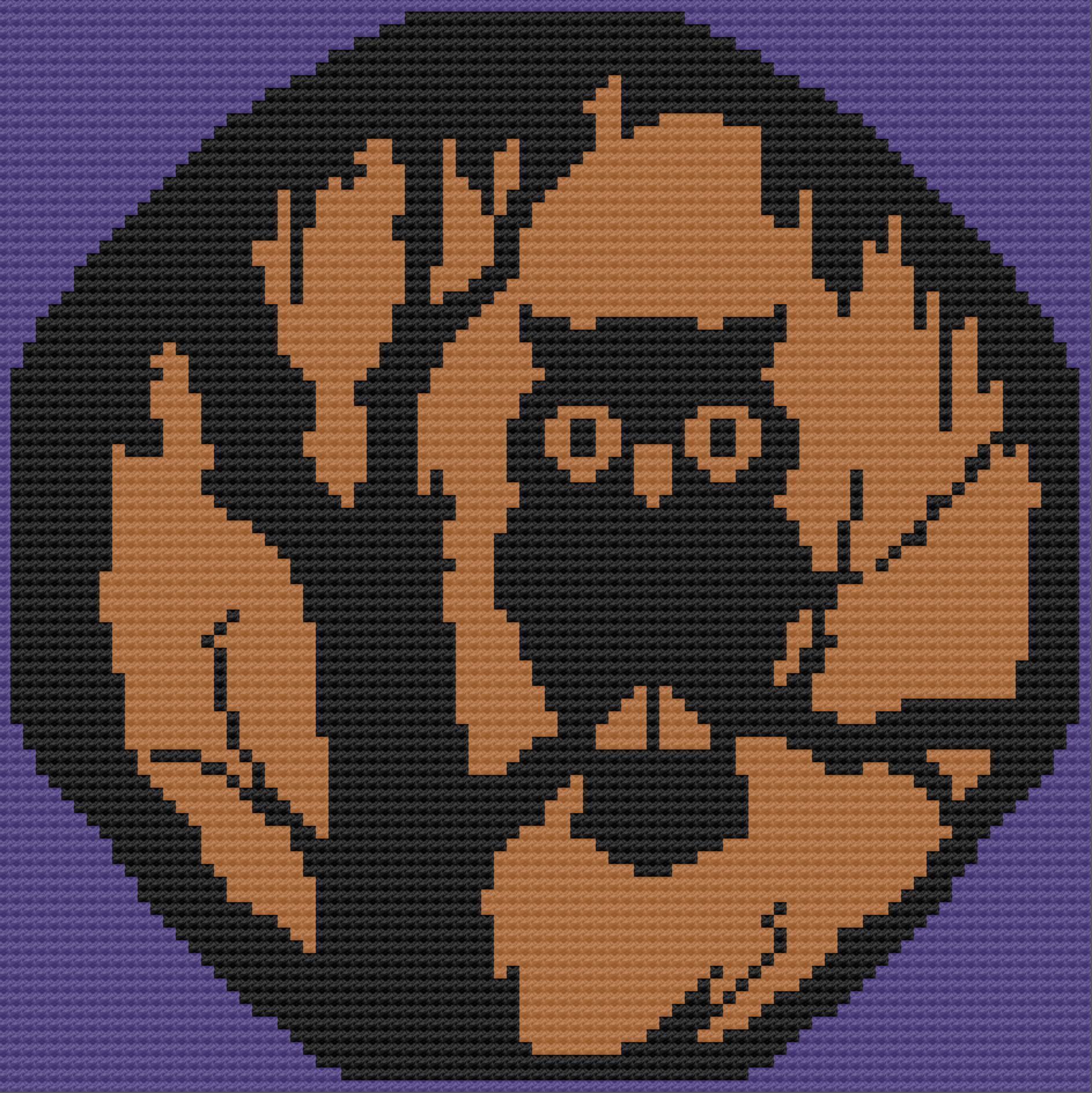 Halloween Owl Afghan, C2C Crochet Pattern
