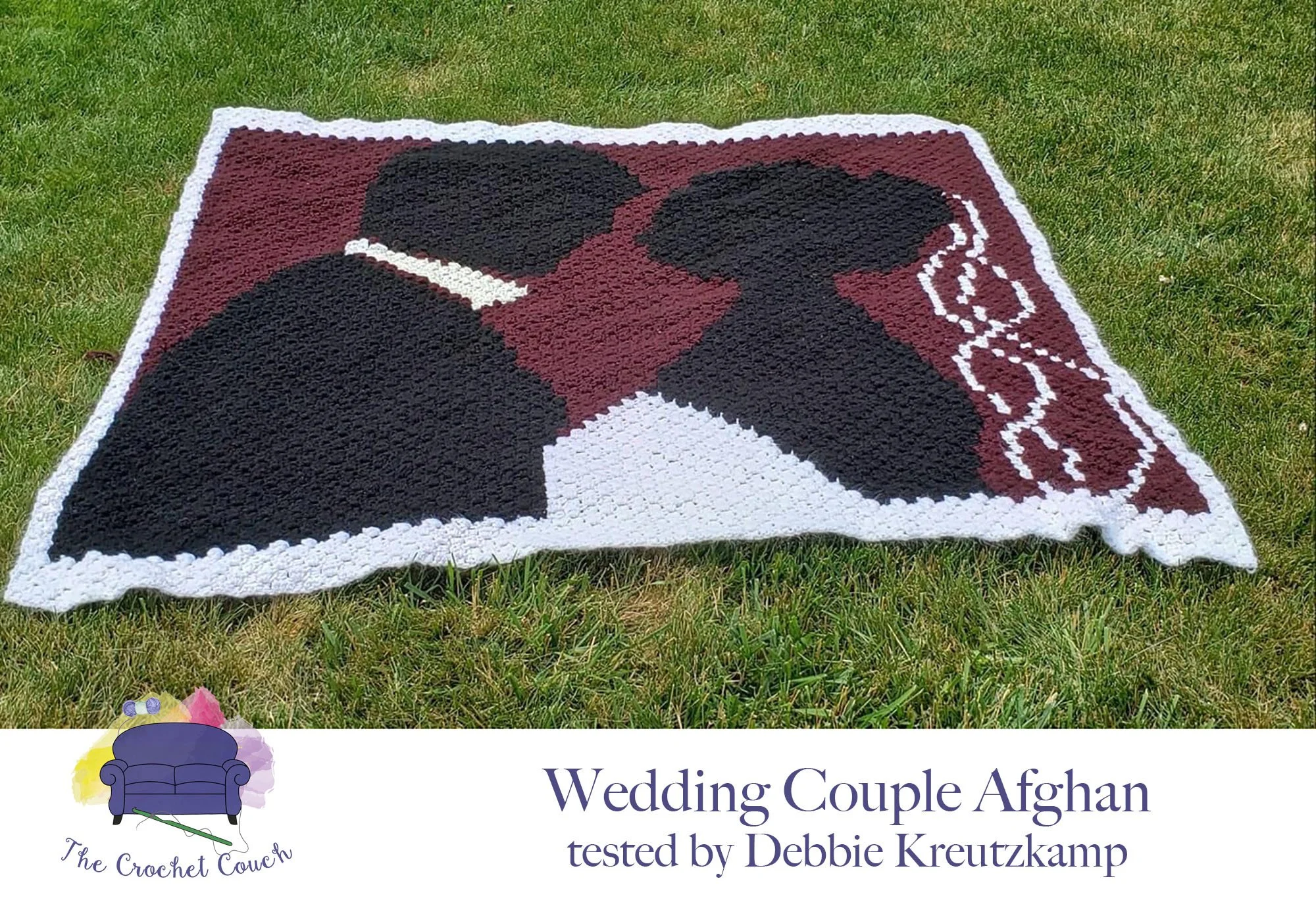 Wedding Couple 2 Afghan, C2C Crochet Pattern