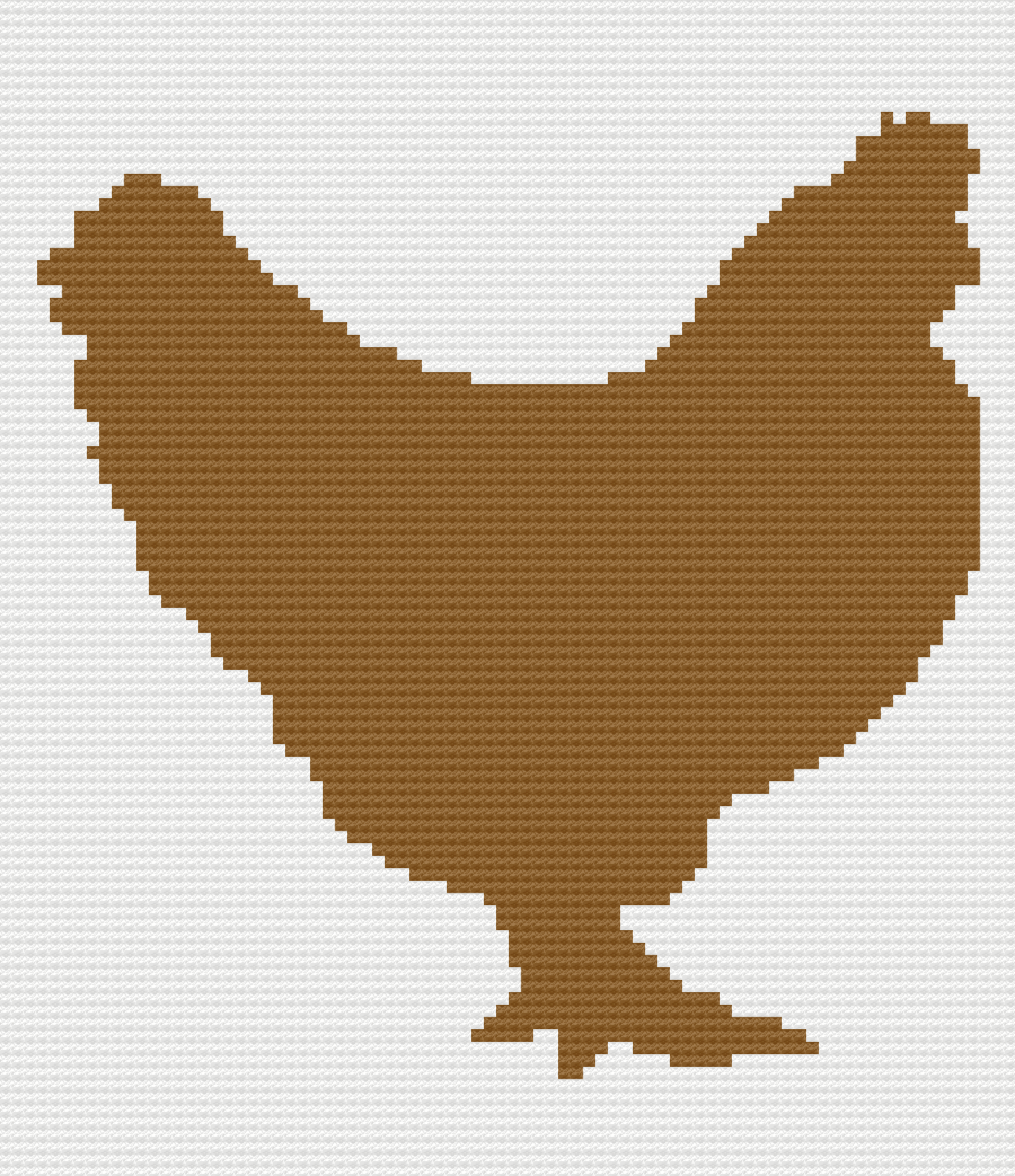 Chicken Silhouette Afghan, C2C Crochet Pattern