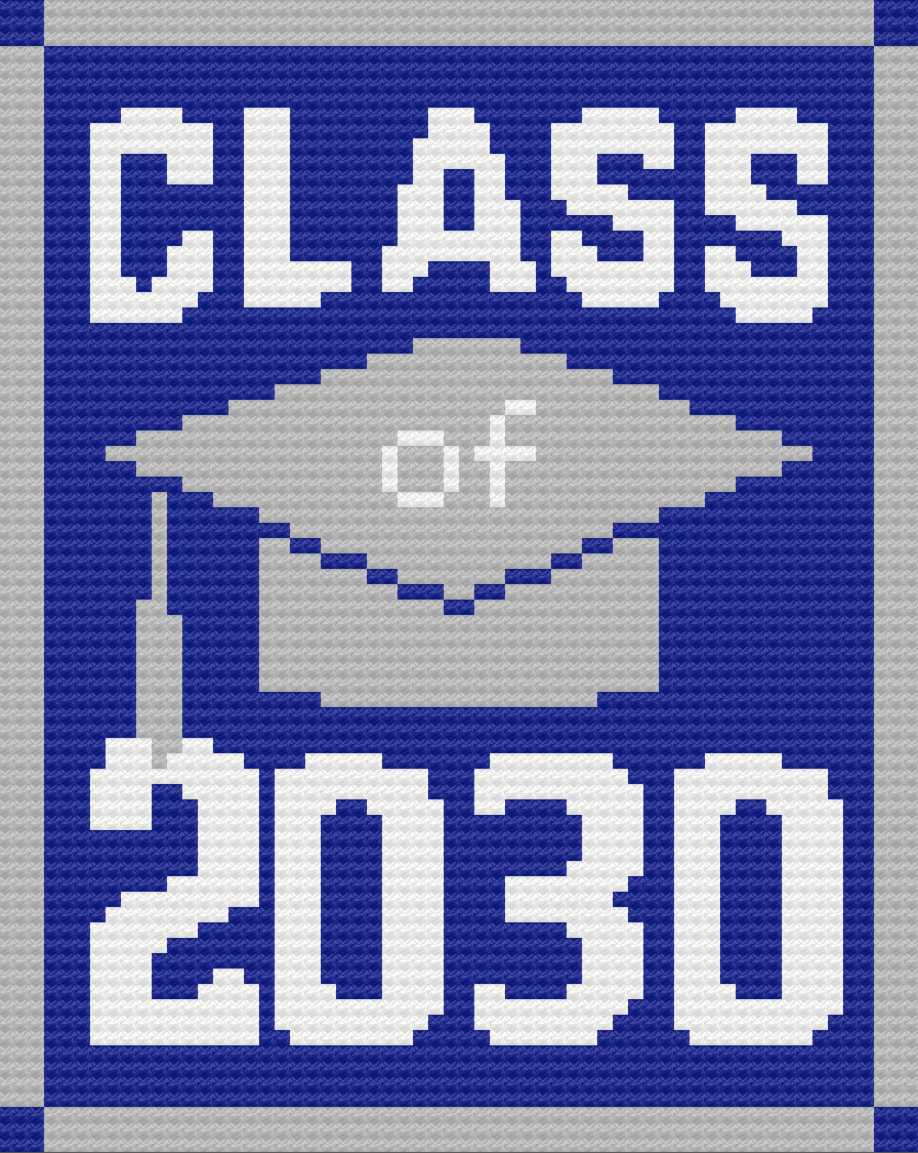 Class of 2030 Afghan, C2C Crochet Pattern