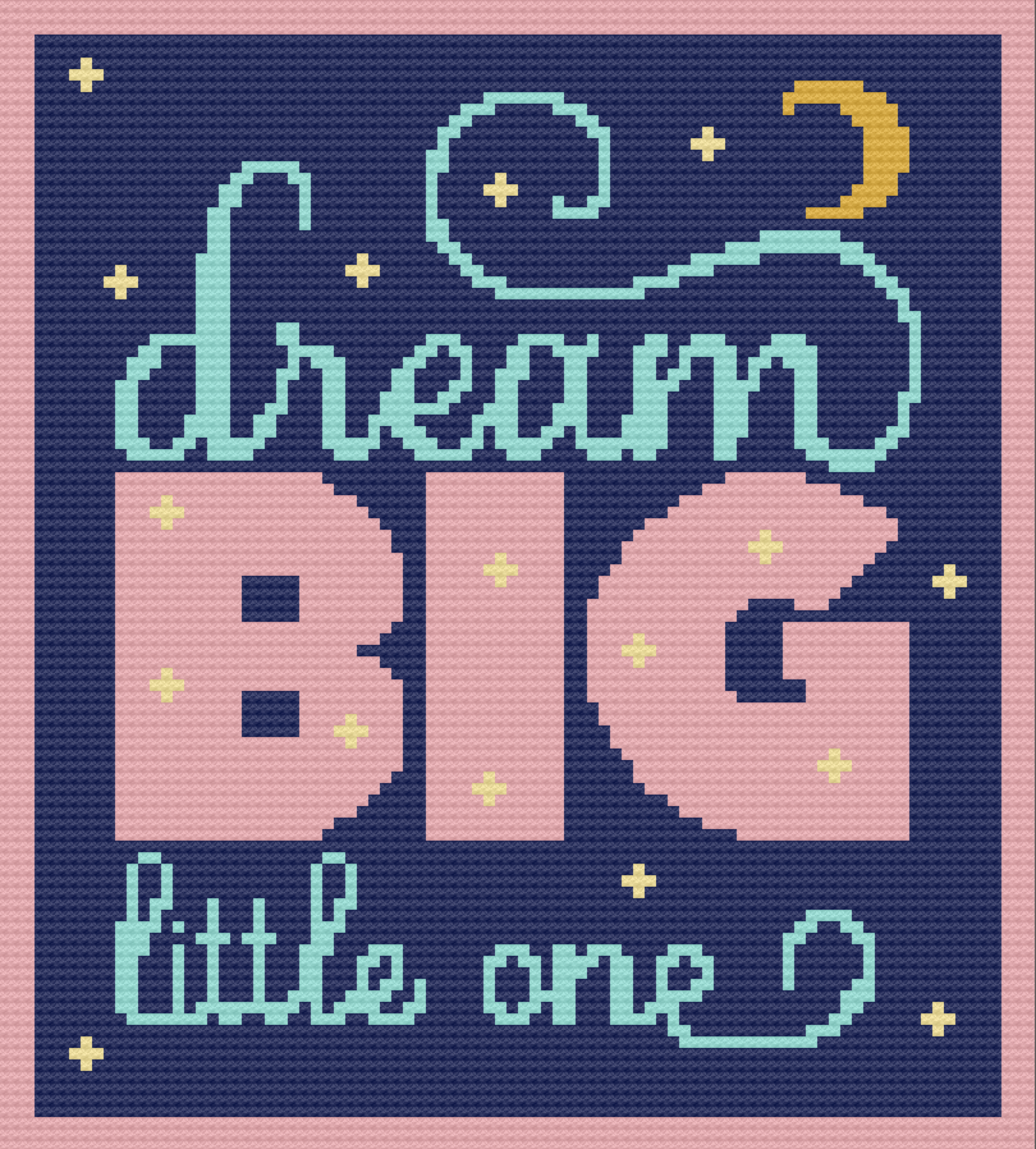 Dream Big Little One Afghan, Min C2C Crochet Pattern