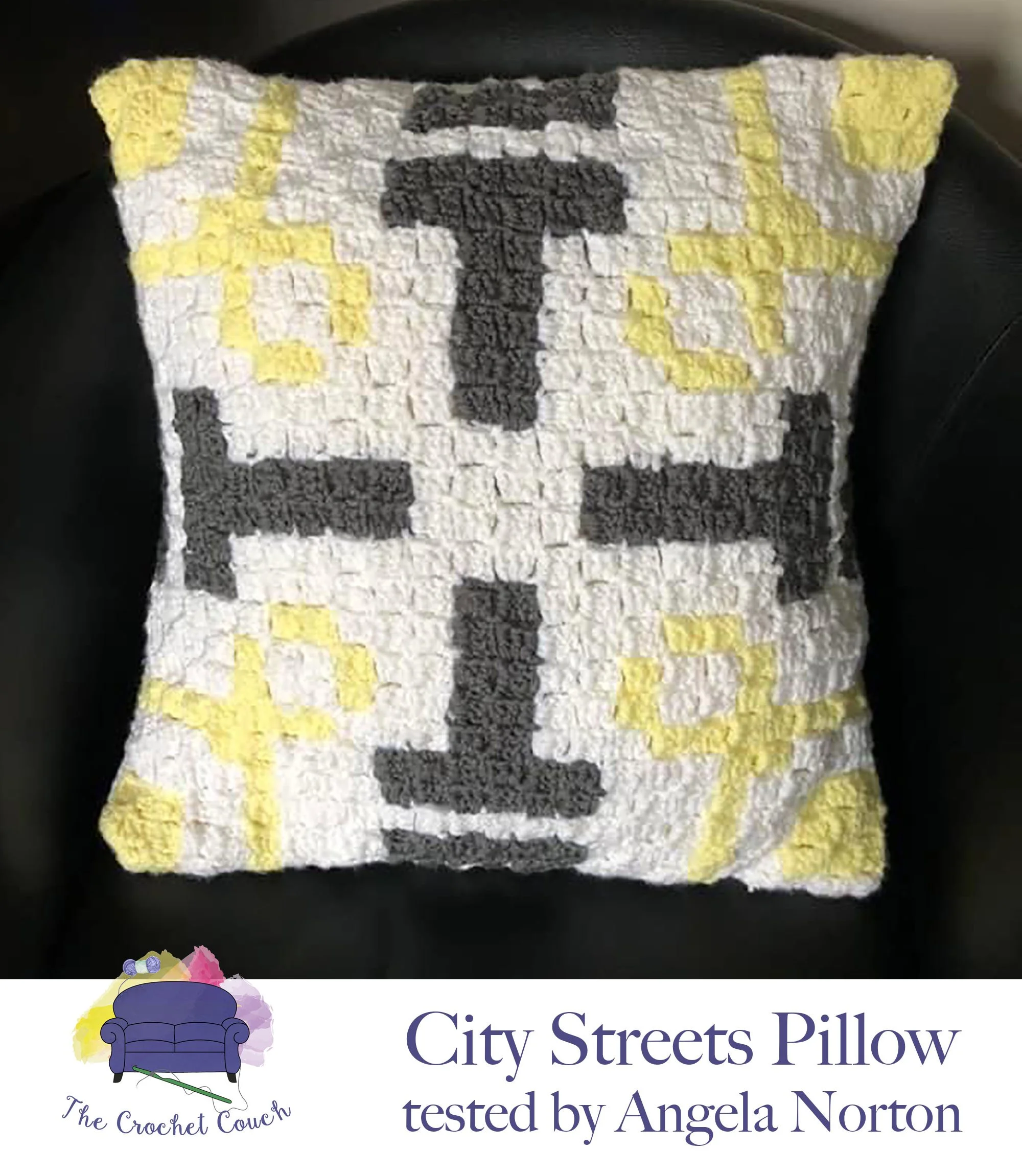 City Streets Pillow, C2C Crochet Pattern