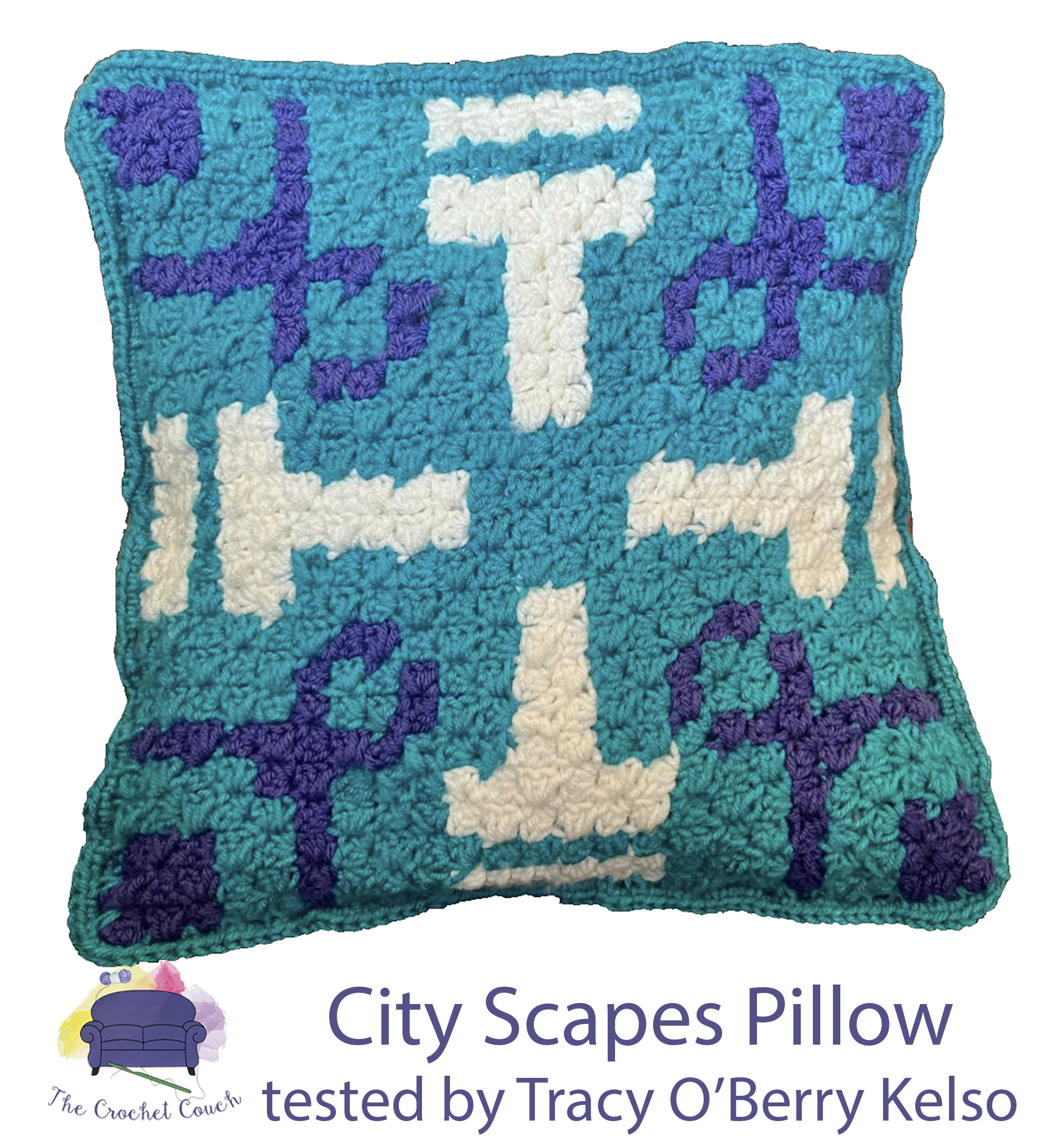City Streets Pillow, C2C Crochet Pattern