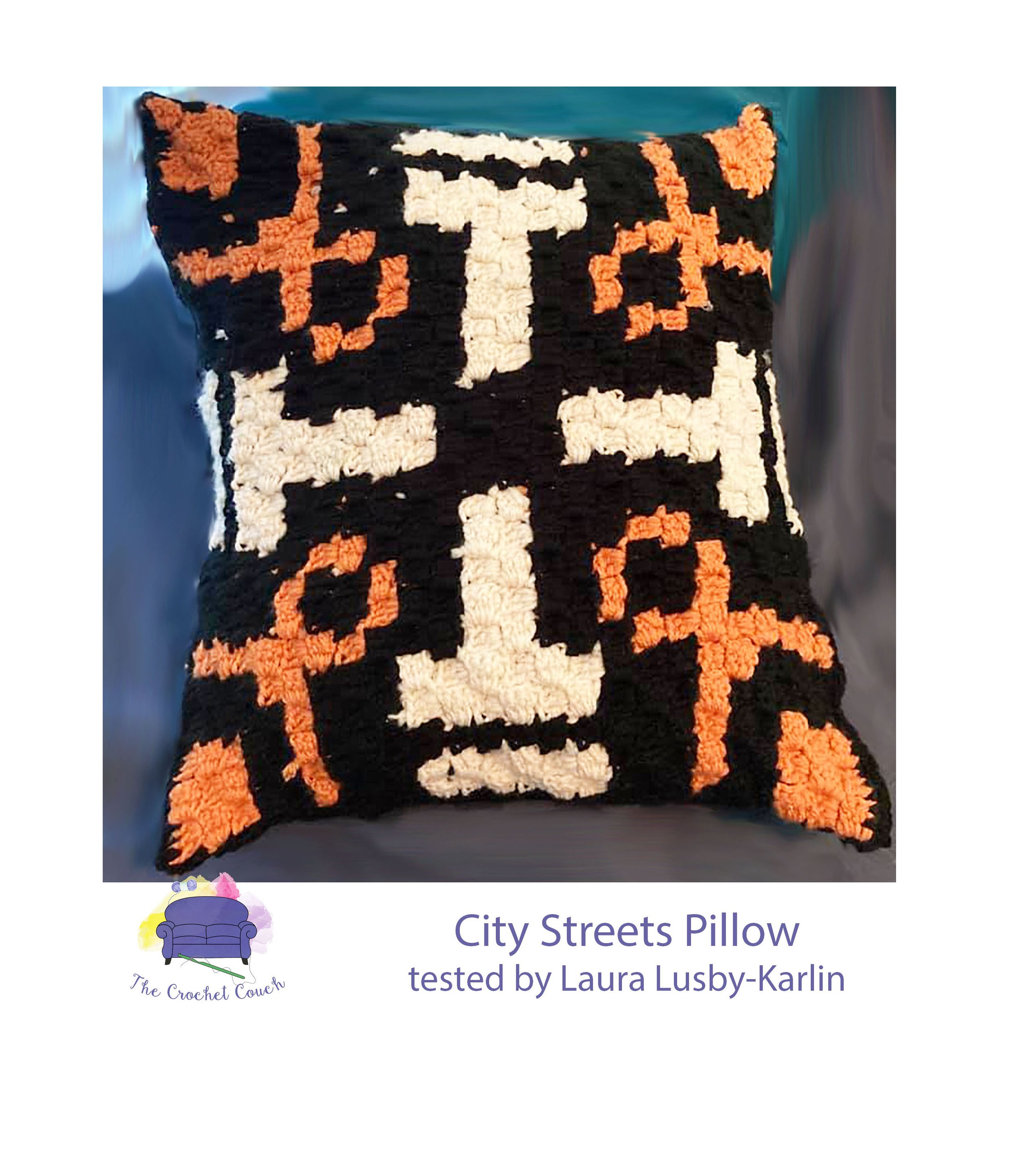 City Streets Pillow, C2C Crochet Pattern