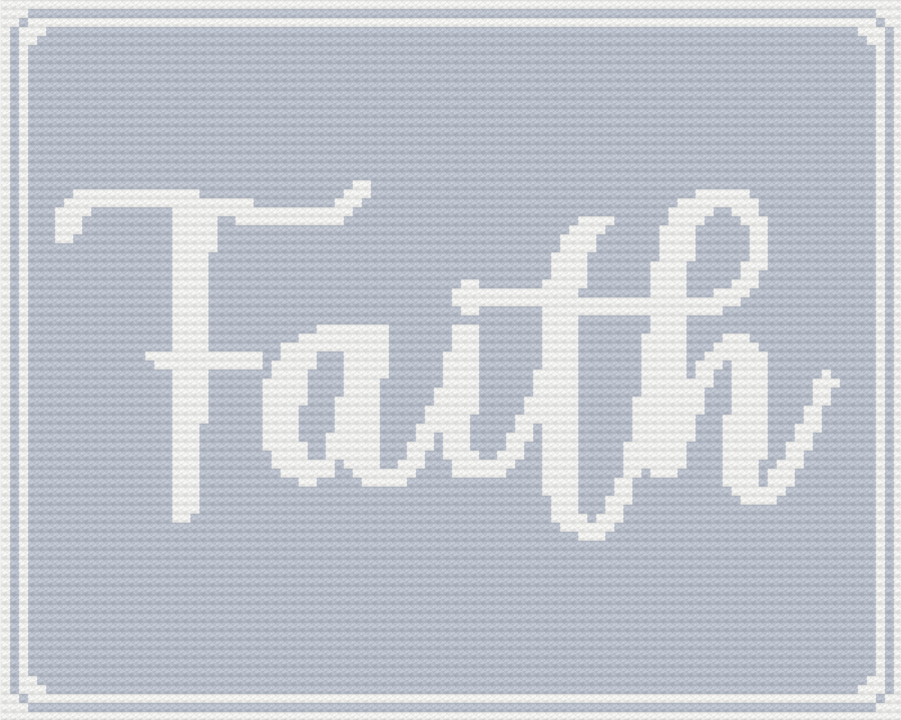 Faith in Script Afghan, C2C Crochet Pattern