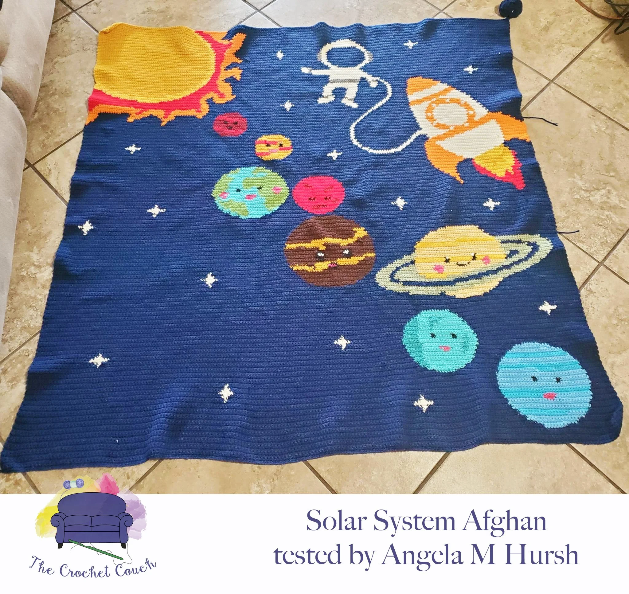 Solar System Afghan, SC or TSS Crochet Pattern