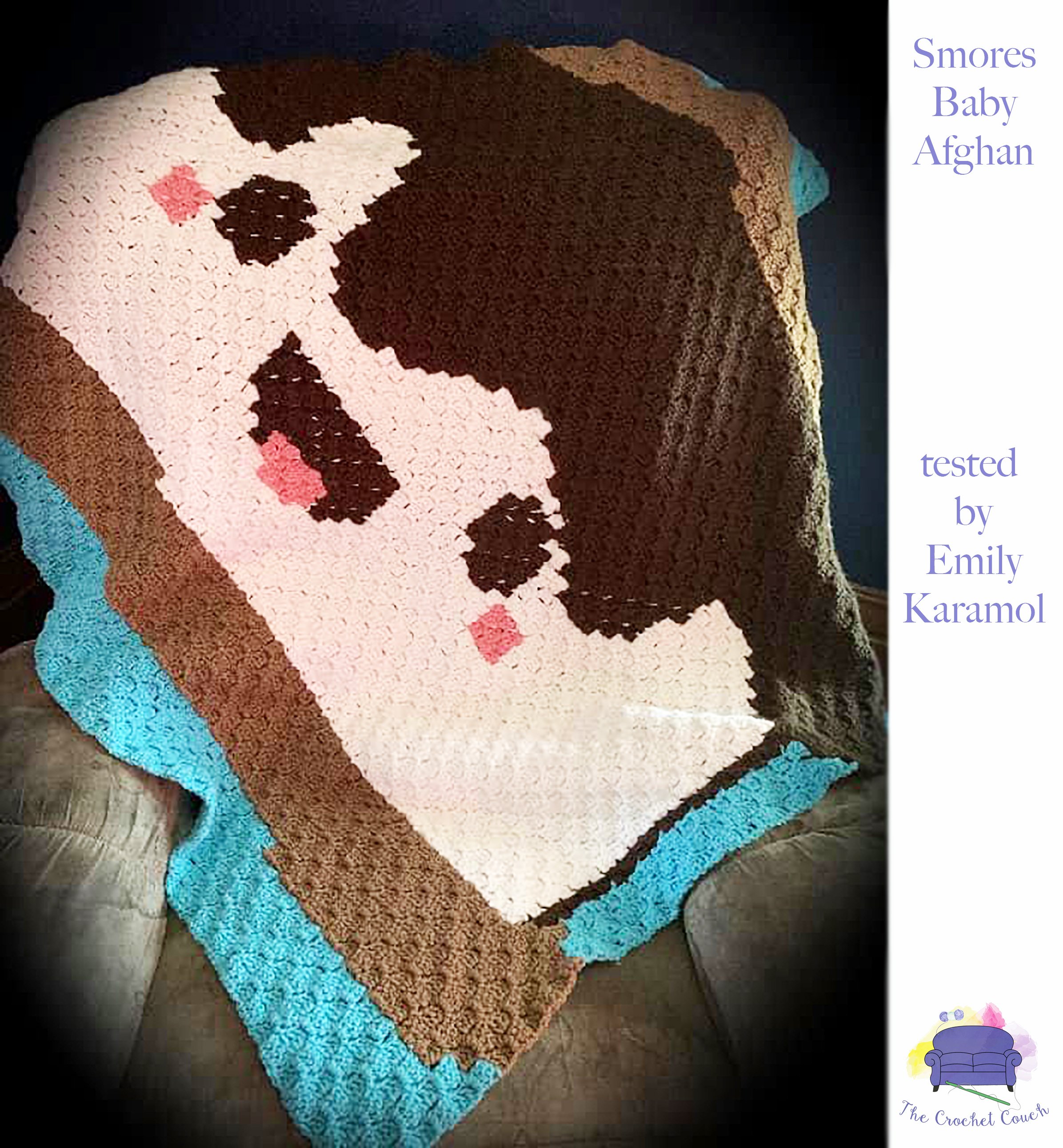 Smores Baby Afghan, C2C Crochet Pattern