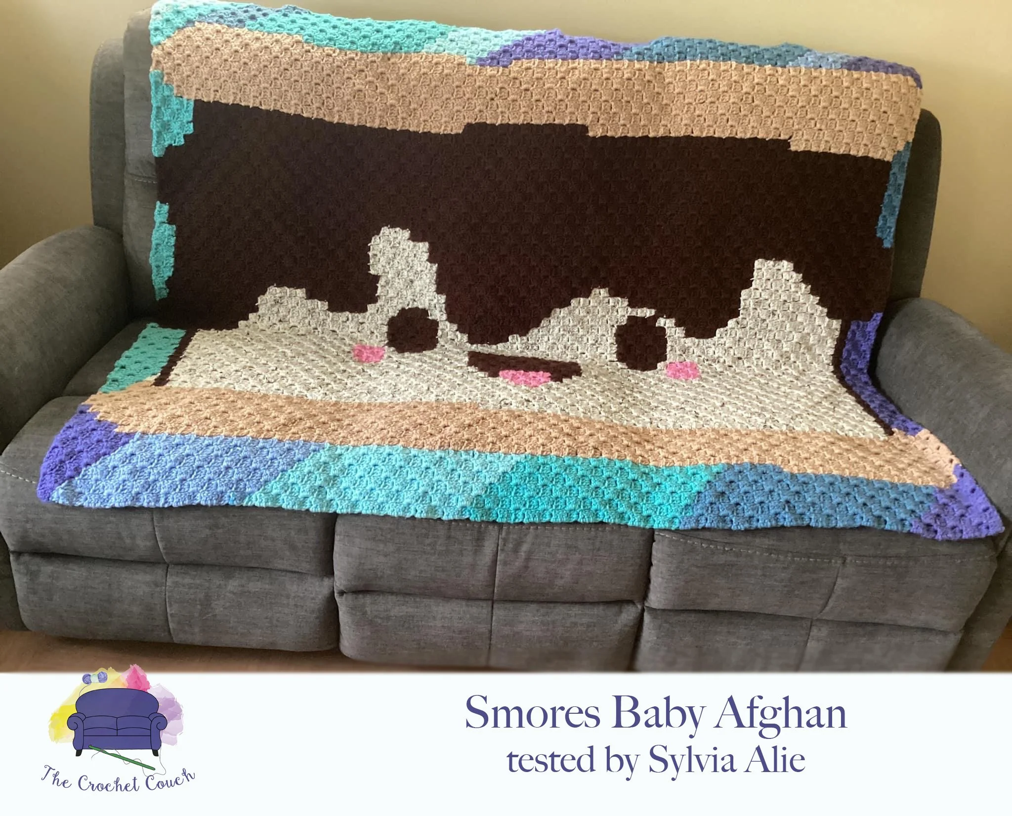 Smores Baby Afghan, C2C Crochet Pattern