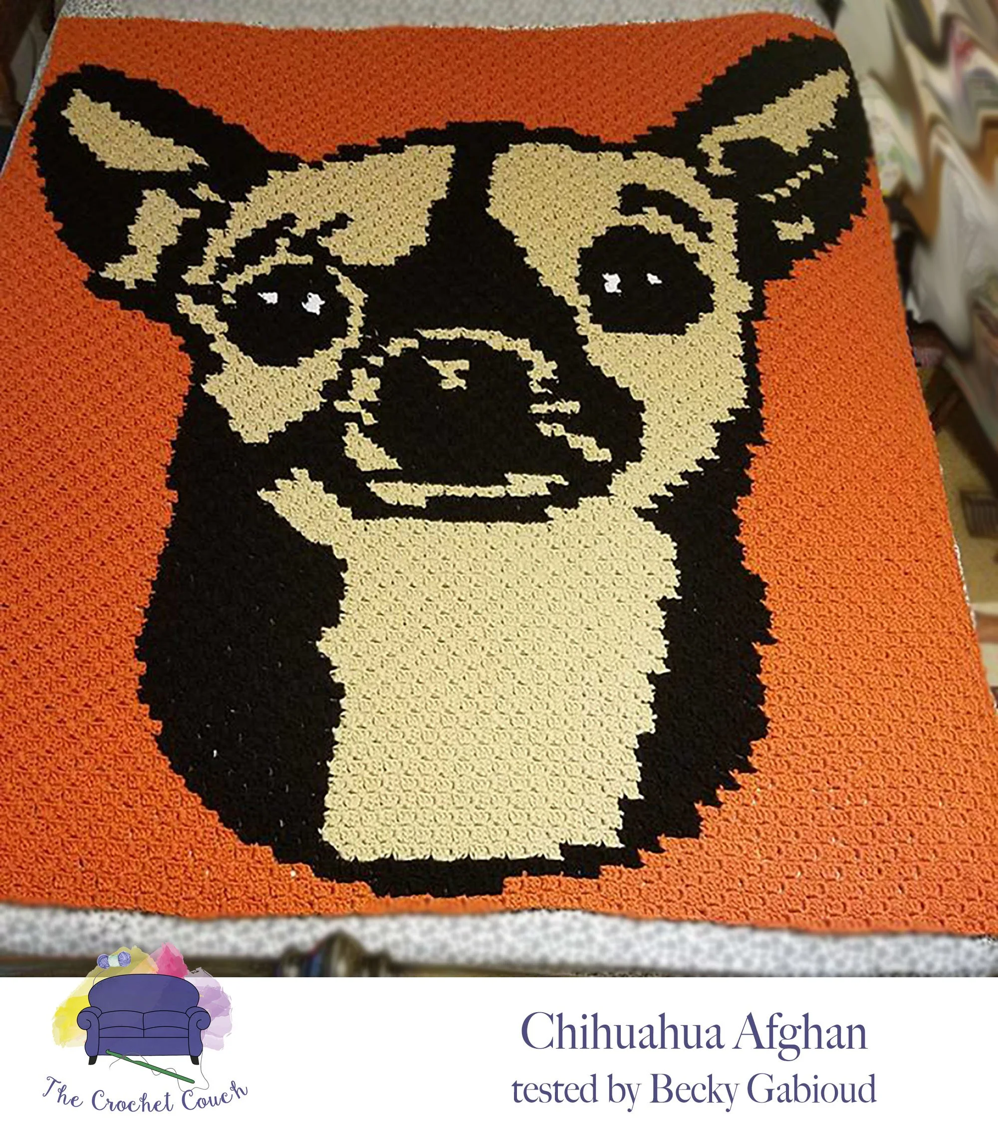 Chihuahua Afghan, C2C Crochet Pattern