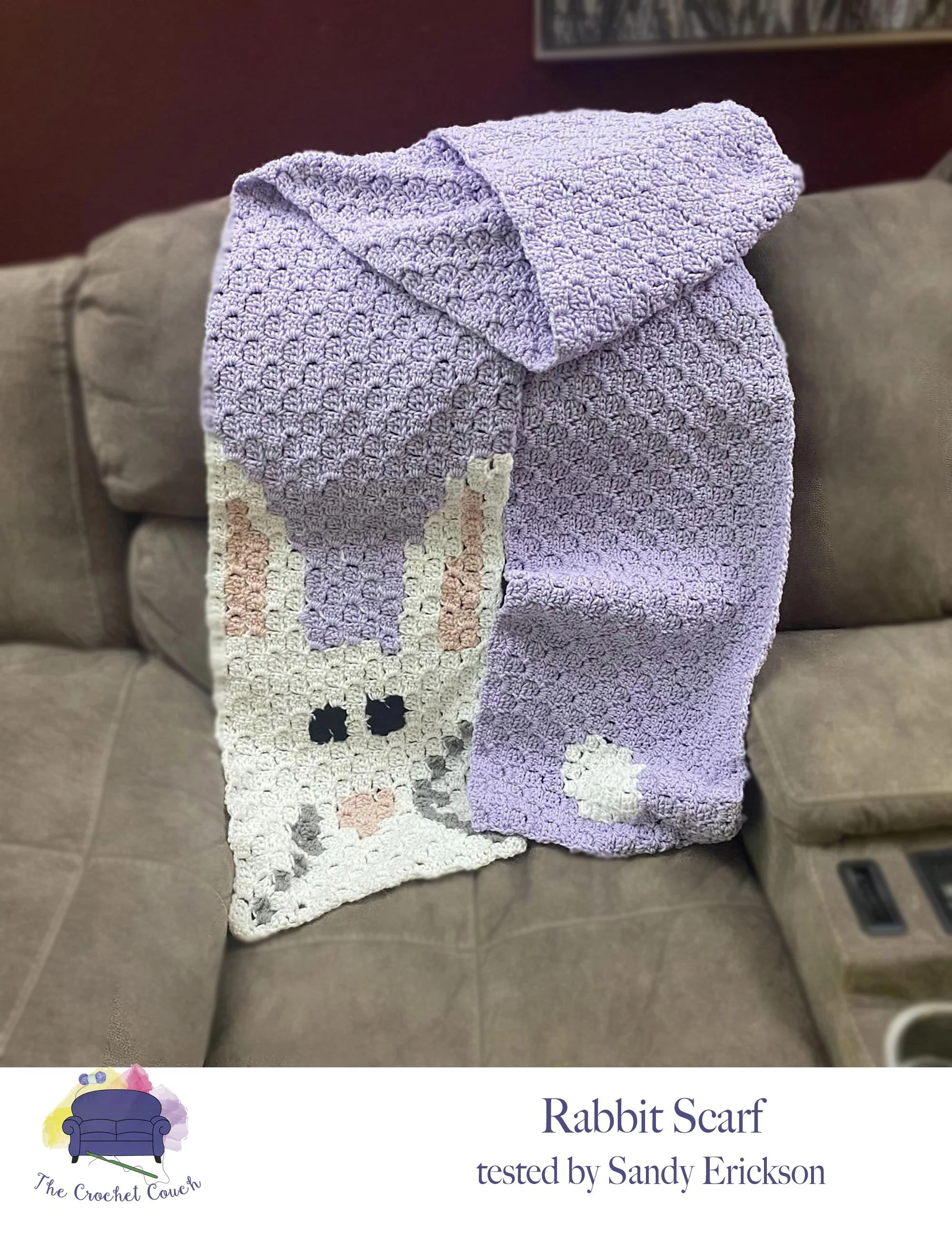 Rabbit Scarf, C2C Crochet Pattern