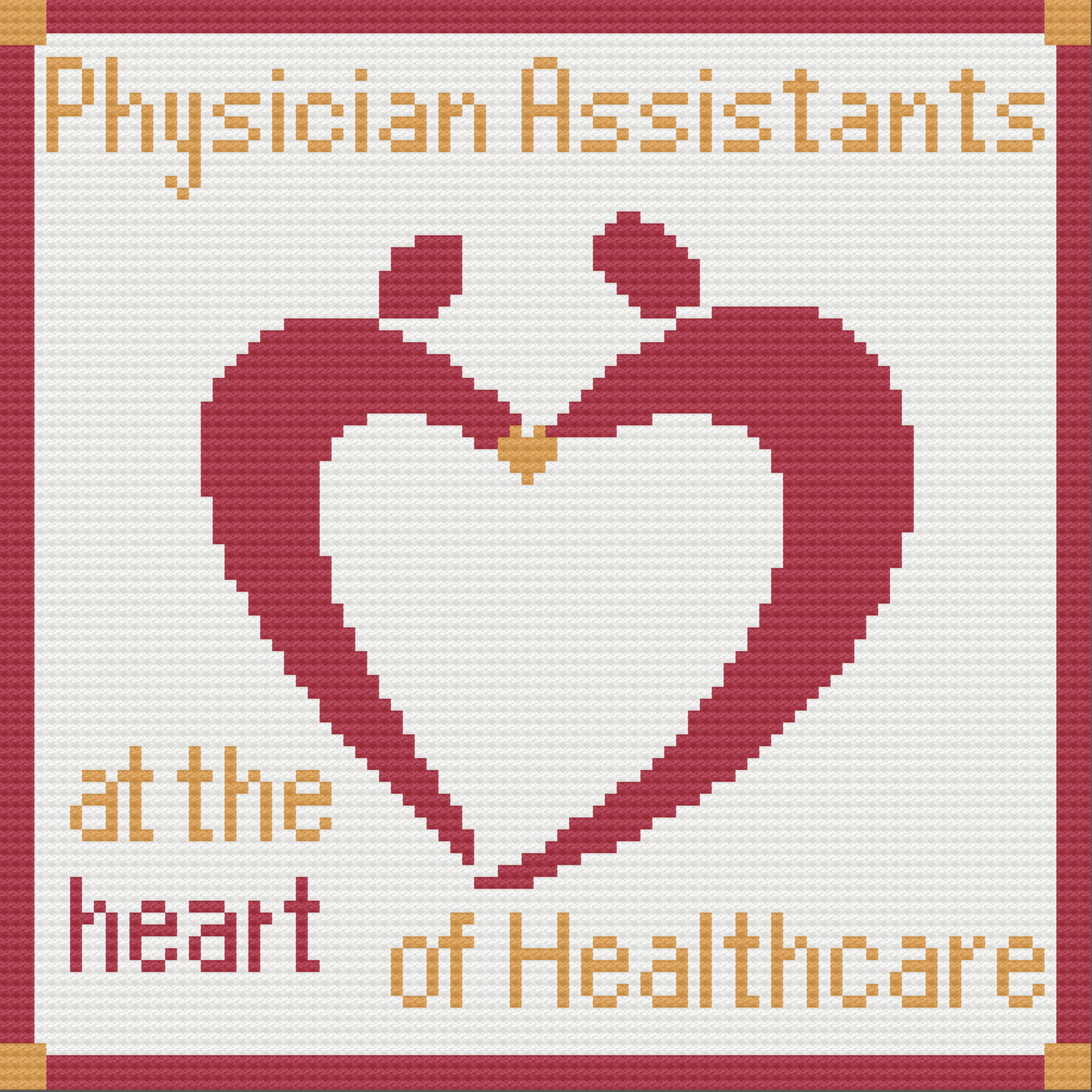 Physician Assistants Afghan, C2C Crochet Pattern