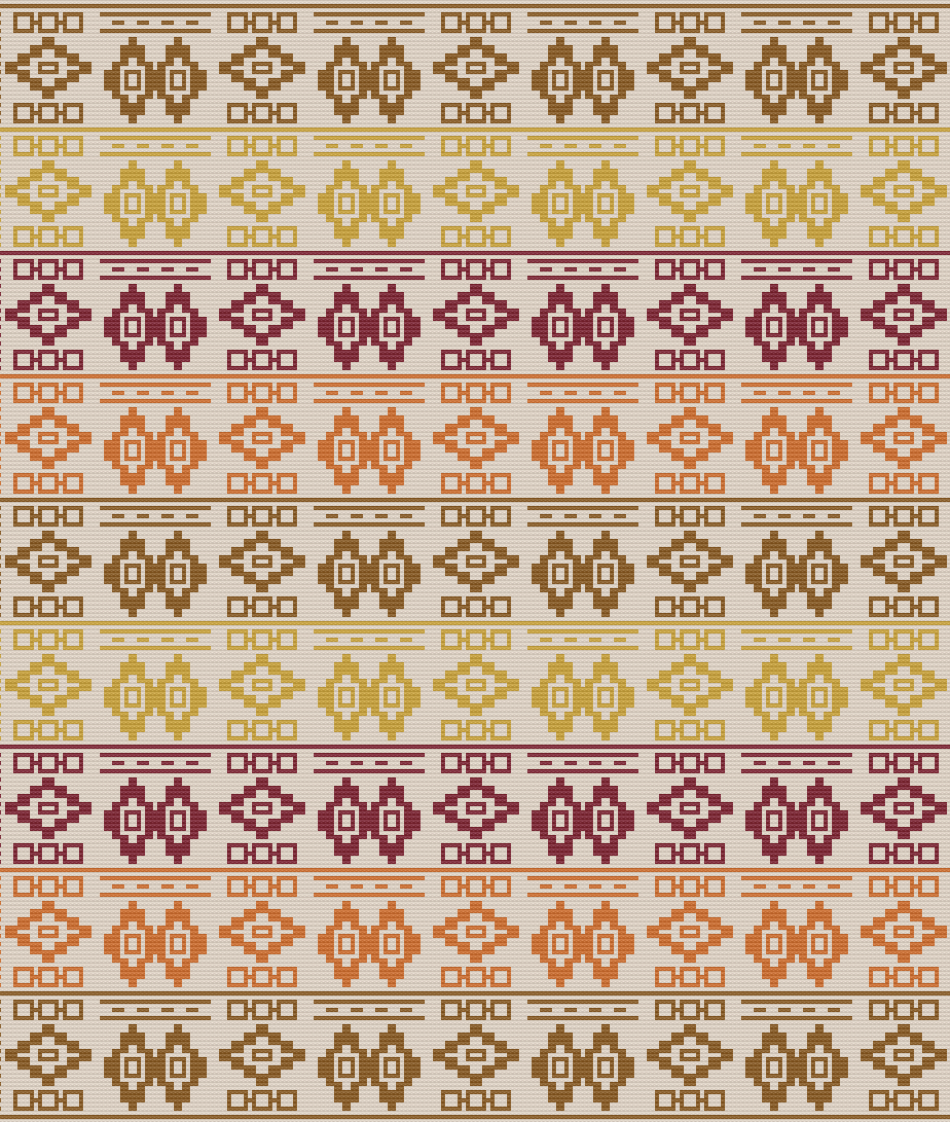 50 Shades of Autumn Afghan, Mosaic Crochet Pattern