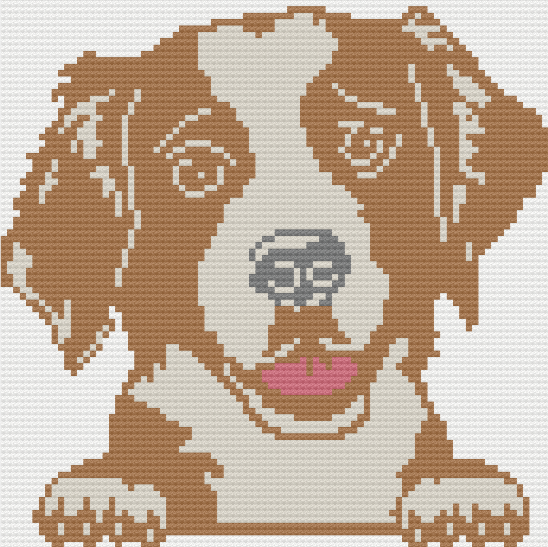 Brittany Spaniel Afghan, C2C Crochet Pattern