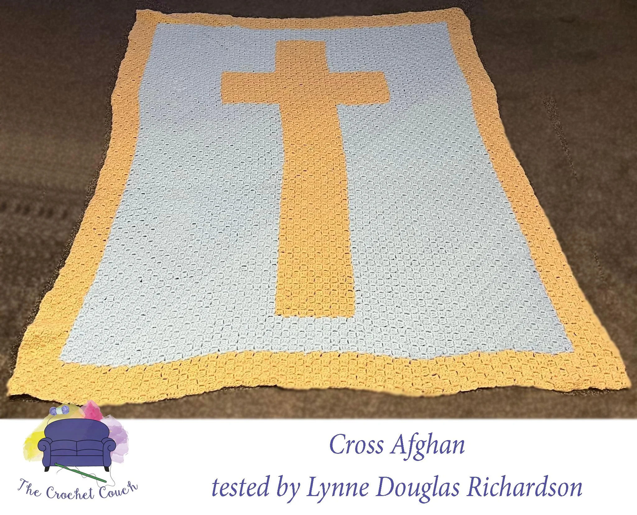 Cross Afghan, C2C Crochet Pattern