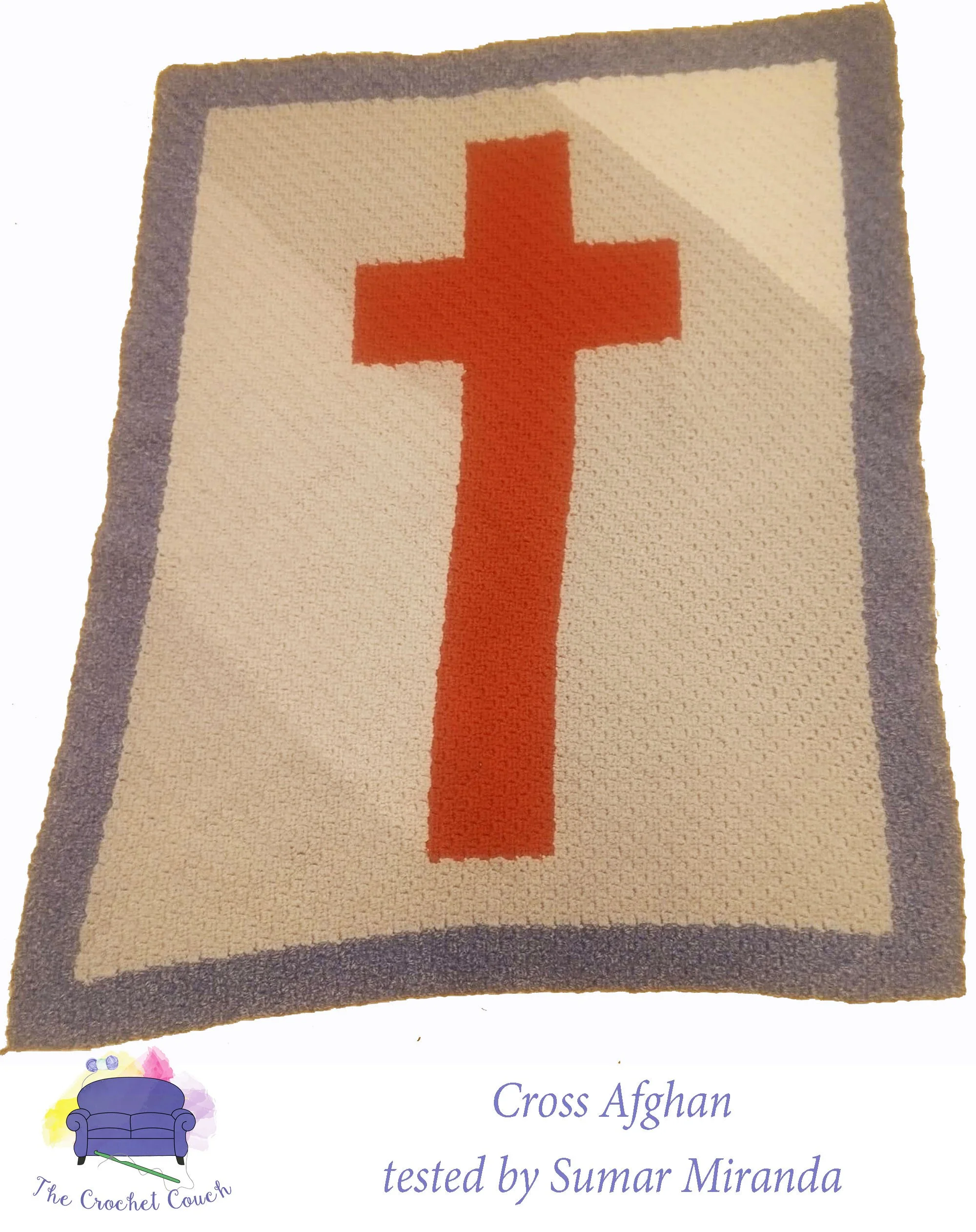 Cross Afghan, C2C Crochet Pattern