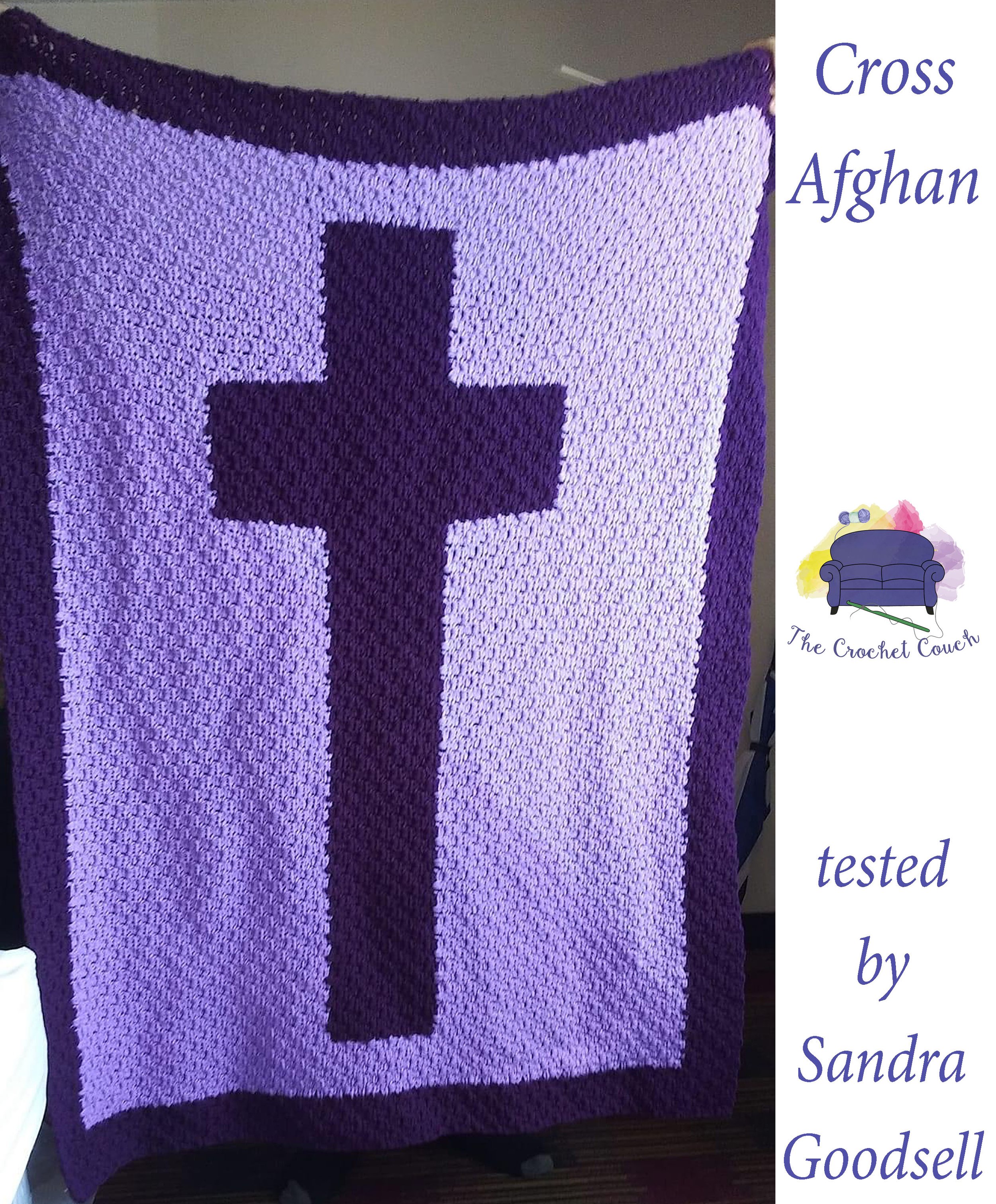 Cross Afghan, C2C Crochet Pattern