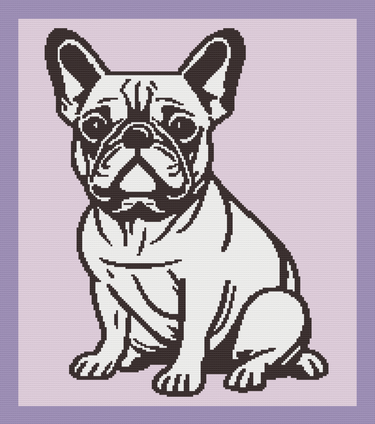 French Bulldog Afghan, SC or TSS Crochet Pattern