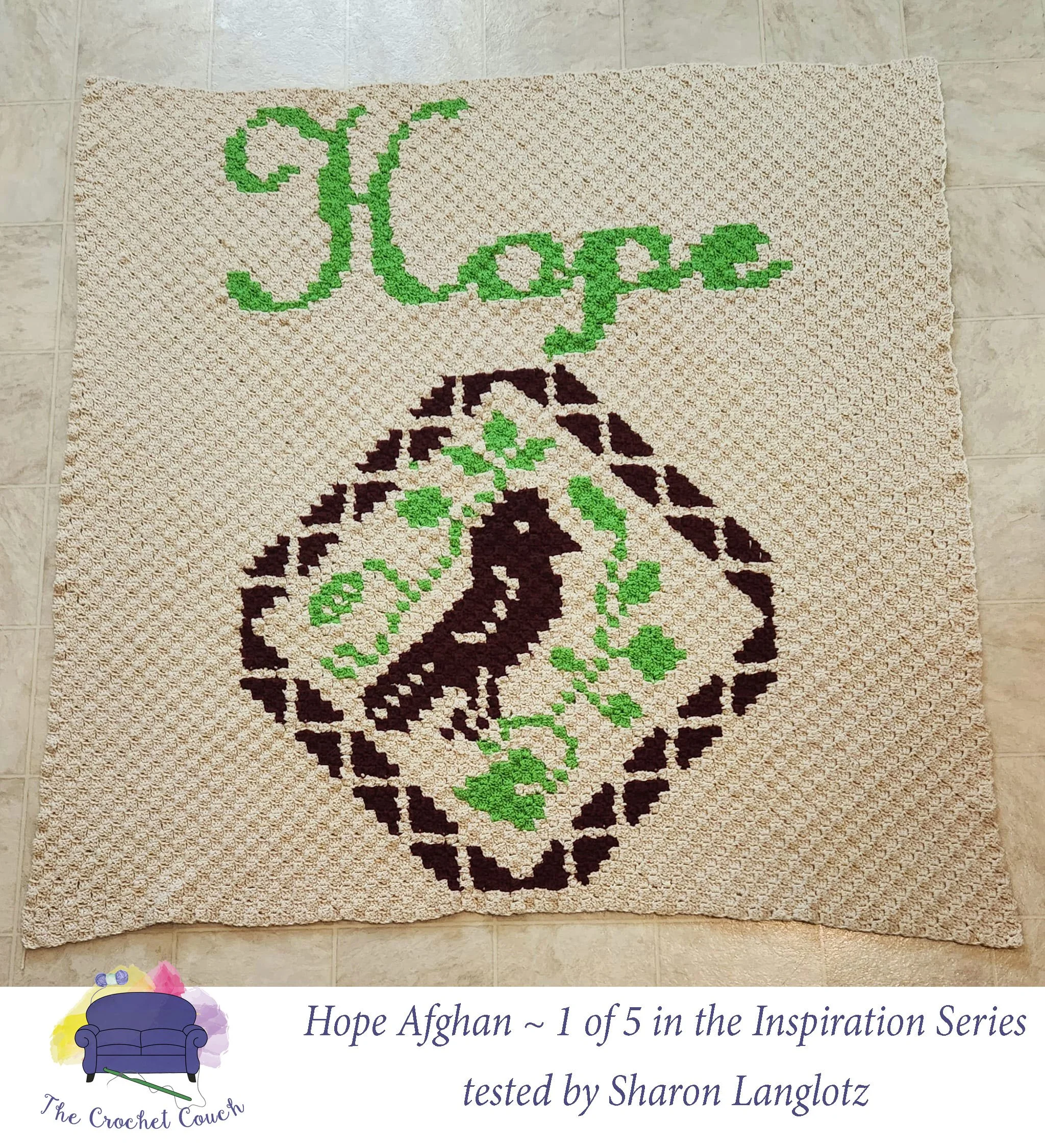 Hope Afghan, Inspiration Series, C2C Crochet Pattern