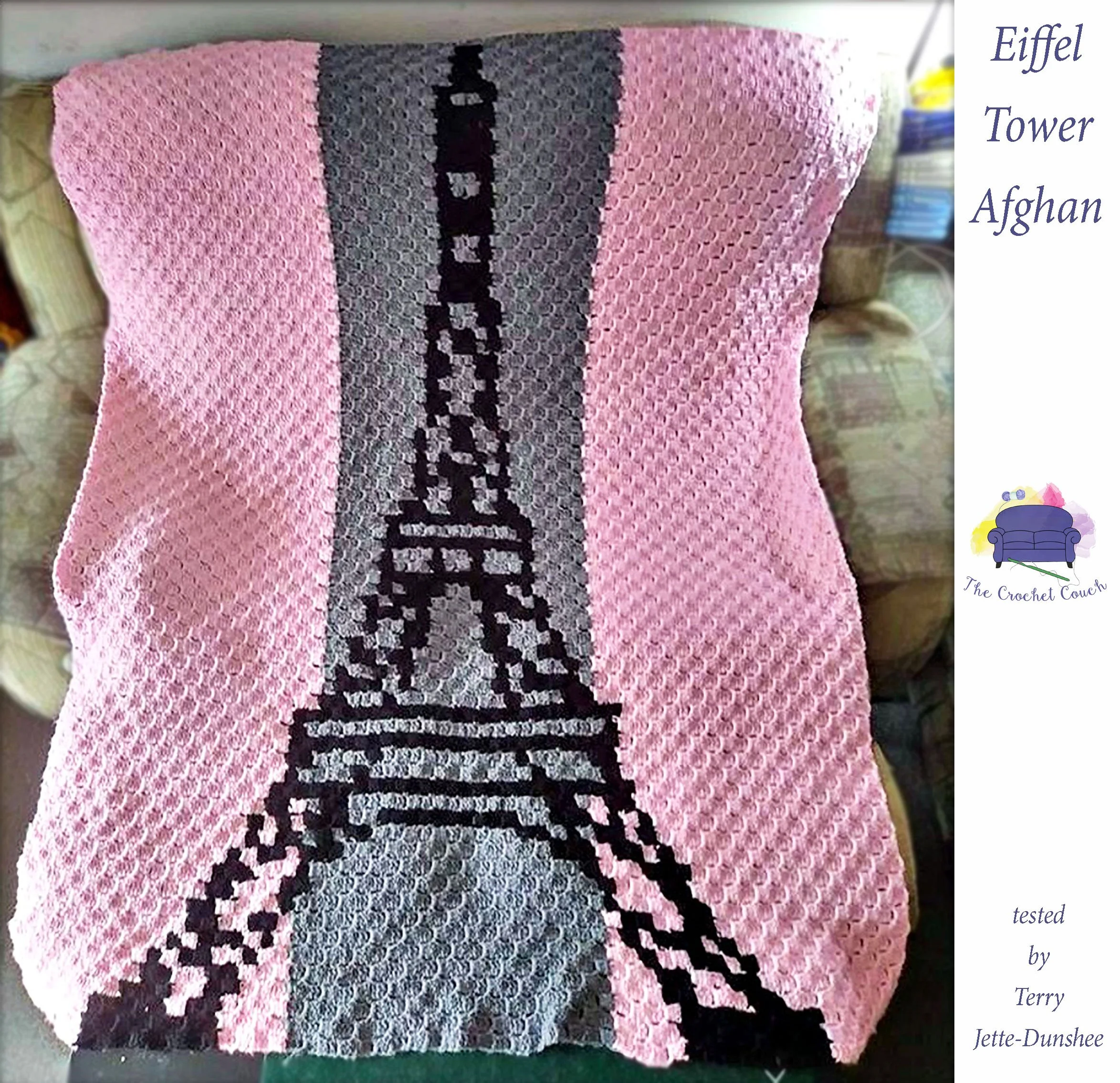 Eiffel Tower Afghan, C2C Crochet Pattern