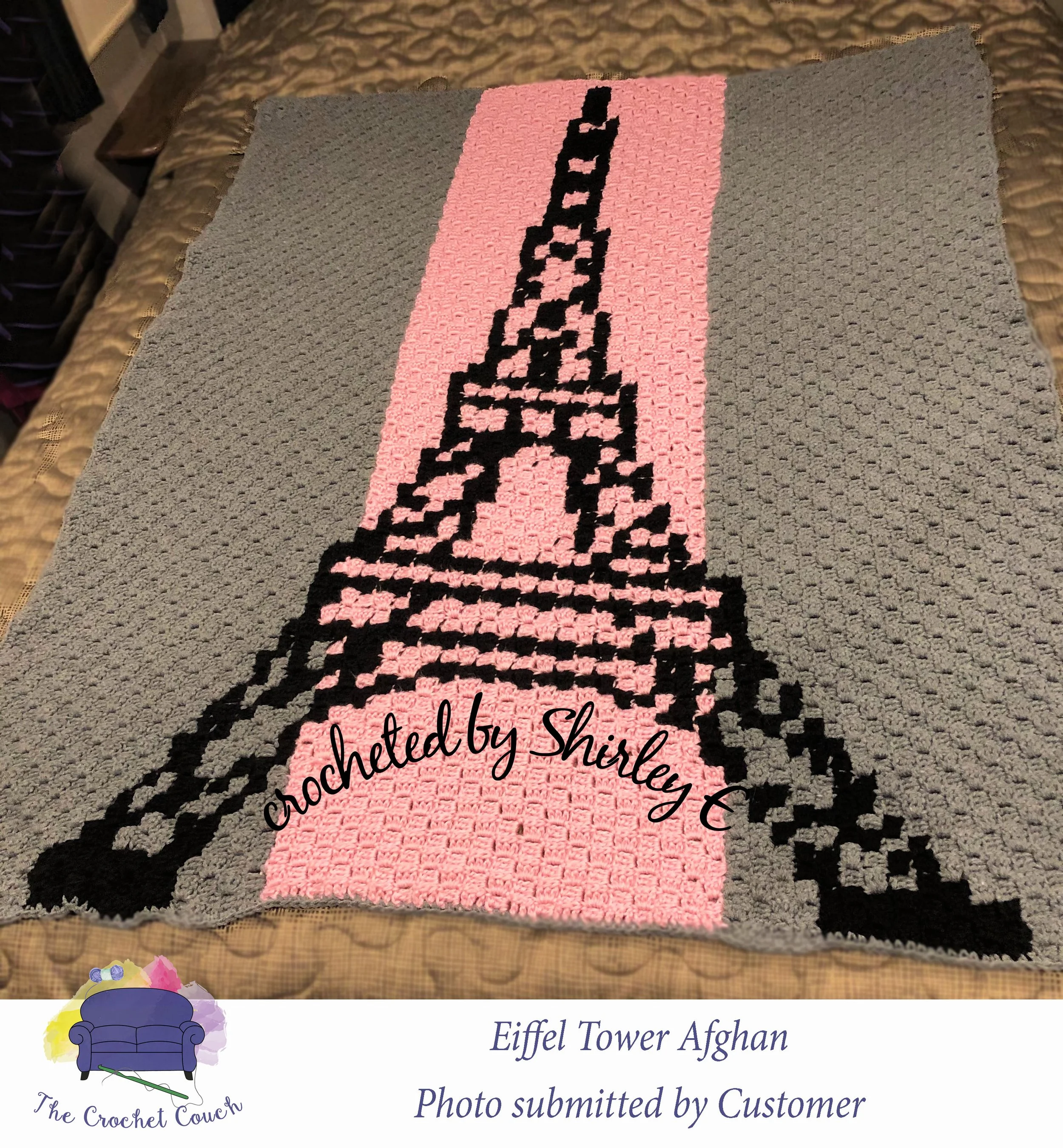 Eiffel Tower Afghan, C2C Crochet Pattern
