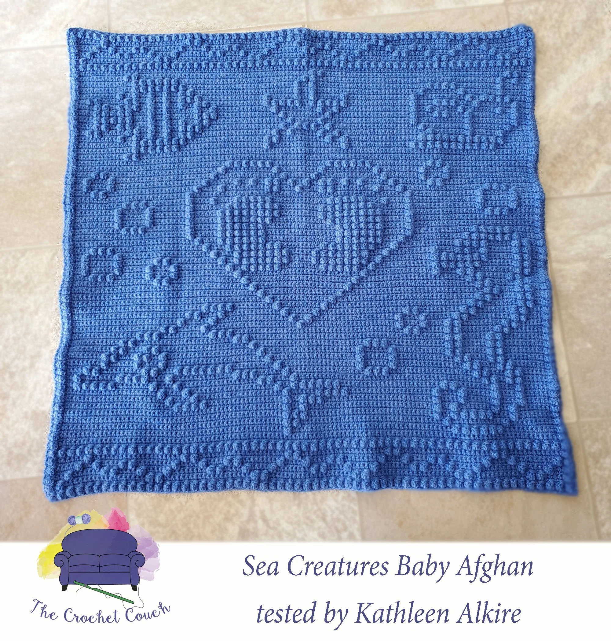 Sea Creatures Baby Afghan, Bobble Crochet Pattern