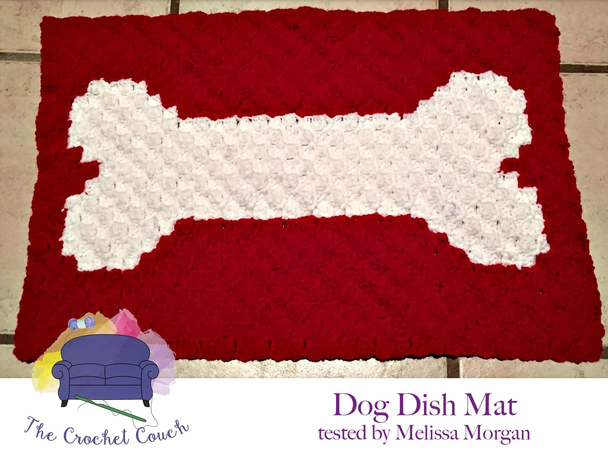 Dog and Cat Dish Placemats, C2C Crochet Patterns
