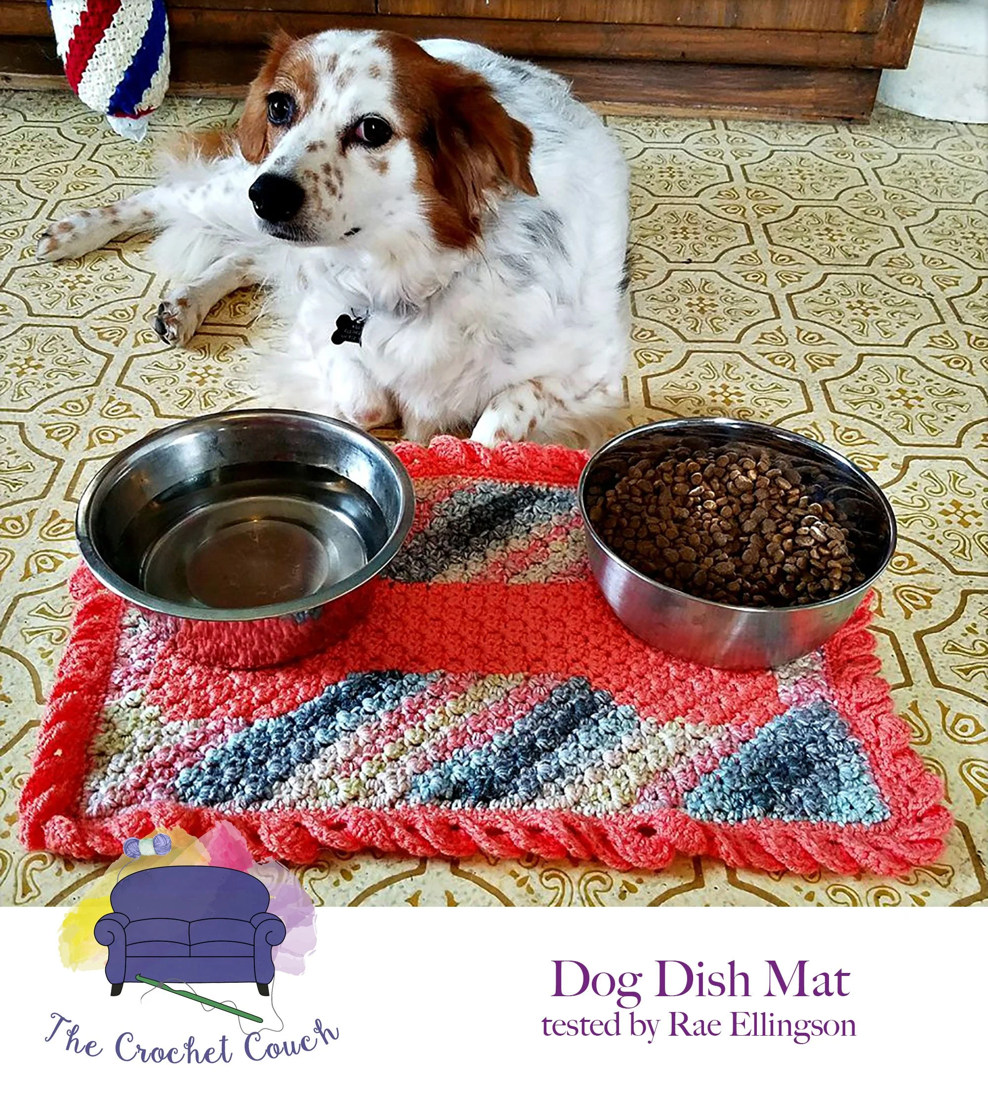 Dog and Cat Dish Placemats, C2C Crochet Patterns