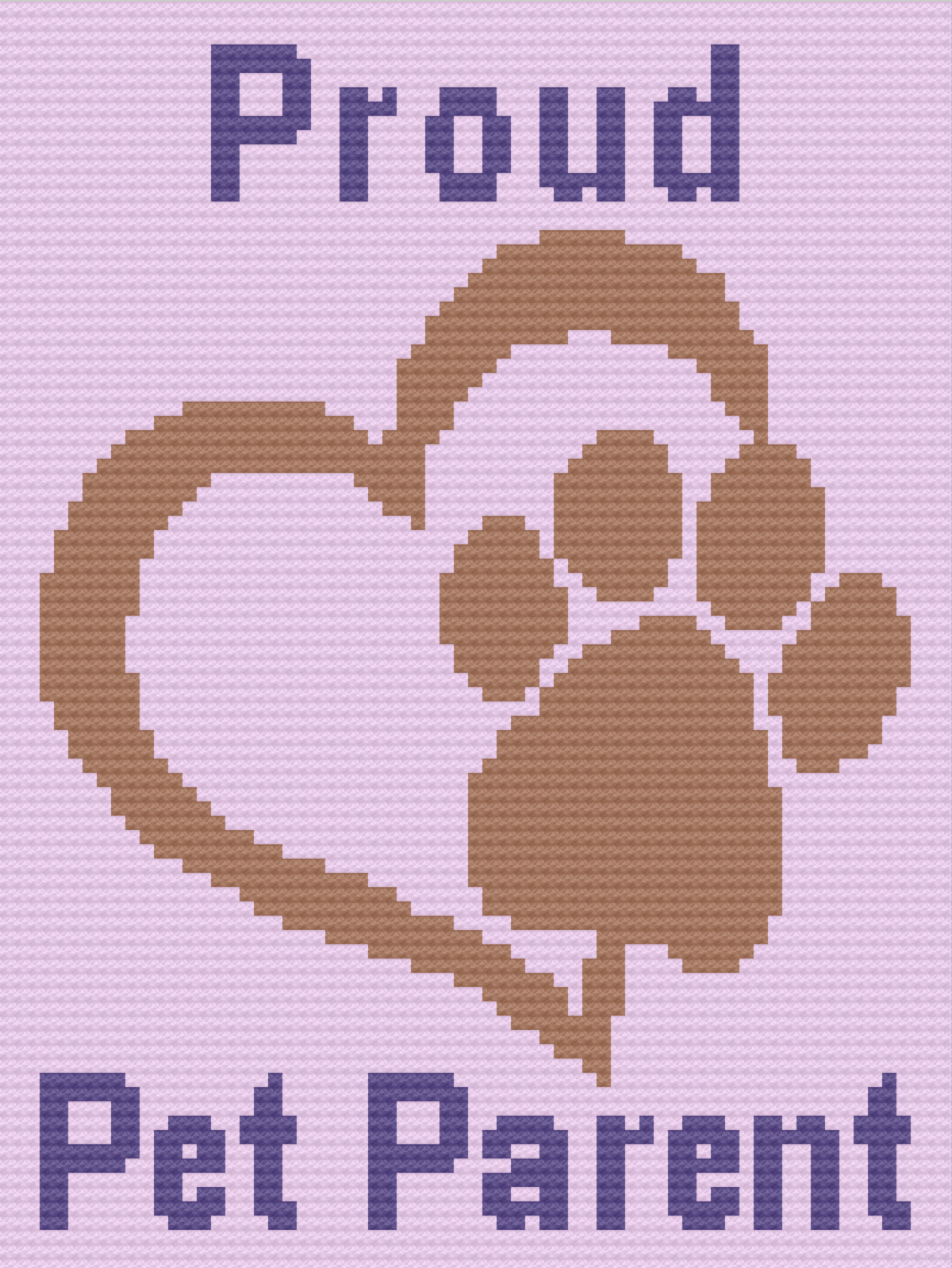 Proud Pet Parent Afghan, C2C Crochet Pattern