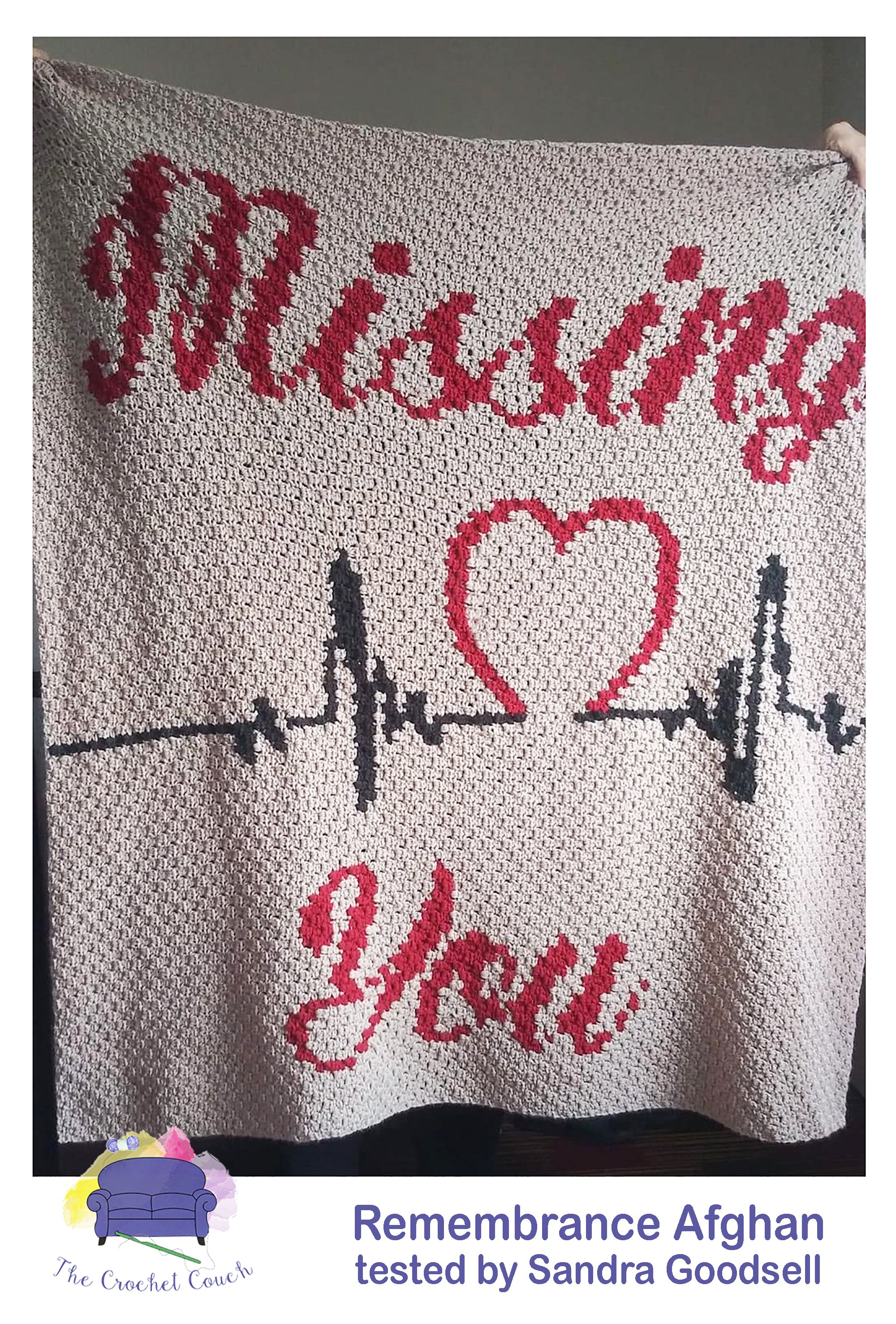 Remembrance Afghan, C2C Crochet Pattern