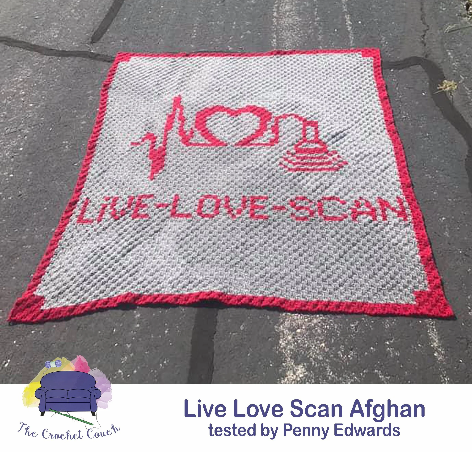 Live Love Scan Afghan, C2C Crochet Pattern