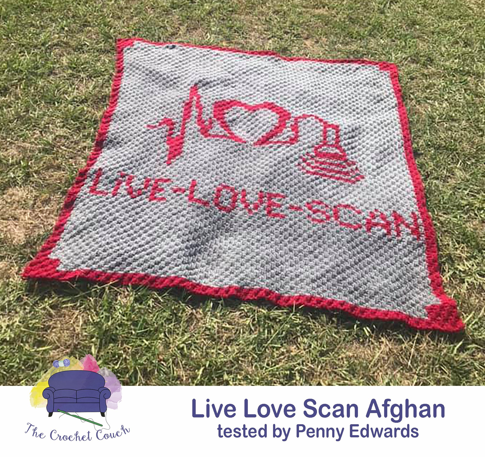 Live Love Scan Afghan, C2C Crochet Pattern