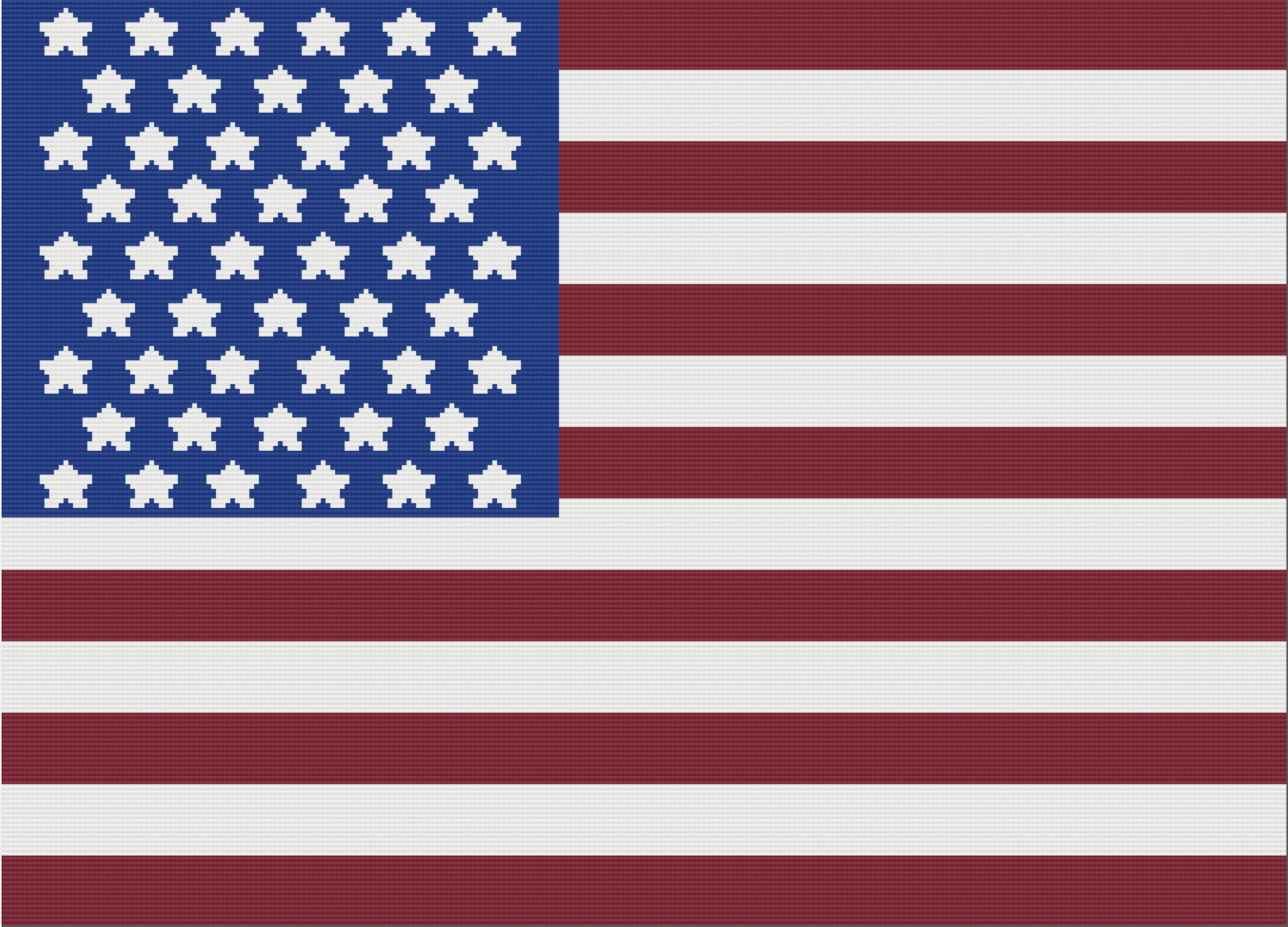 USA Flag Afghan, SC or TSS Crochet Pattern