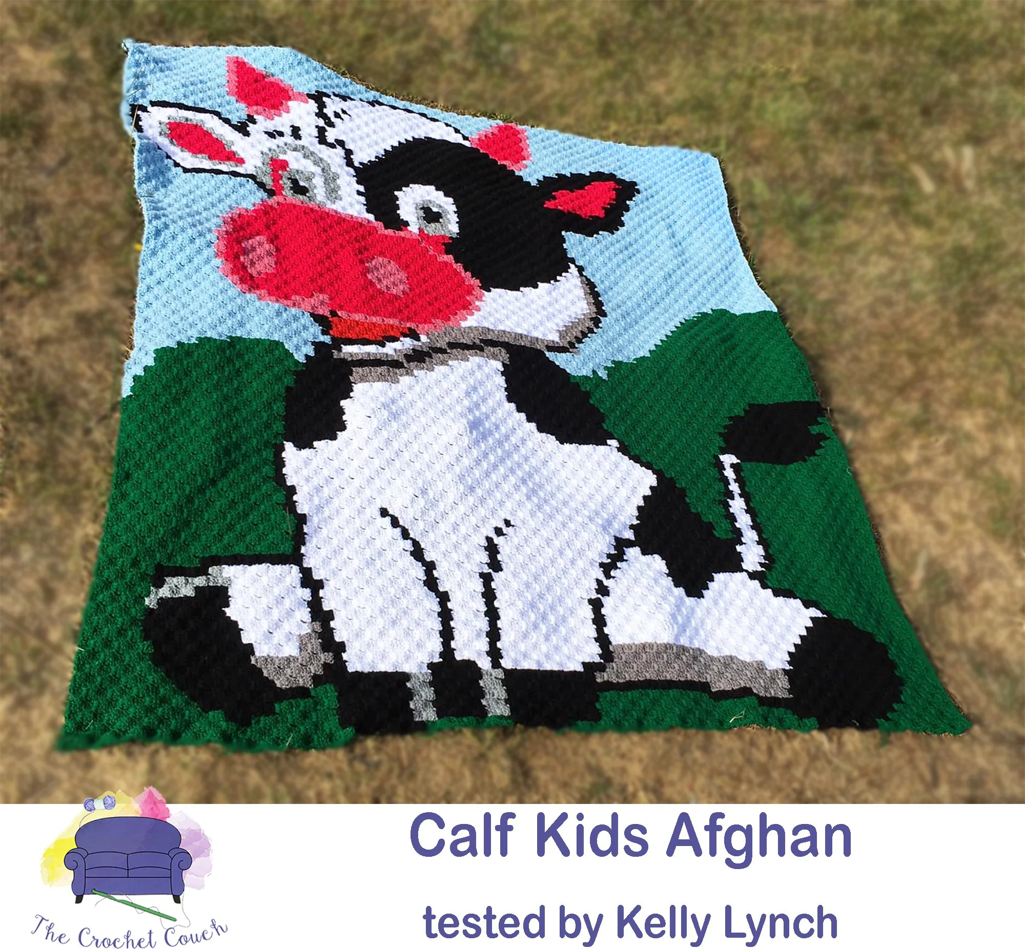 Calf Kids Afghan, C2C Crochet Pattern